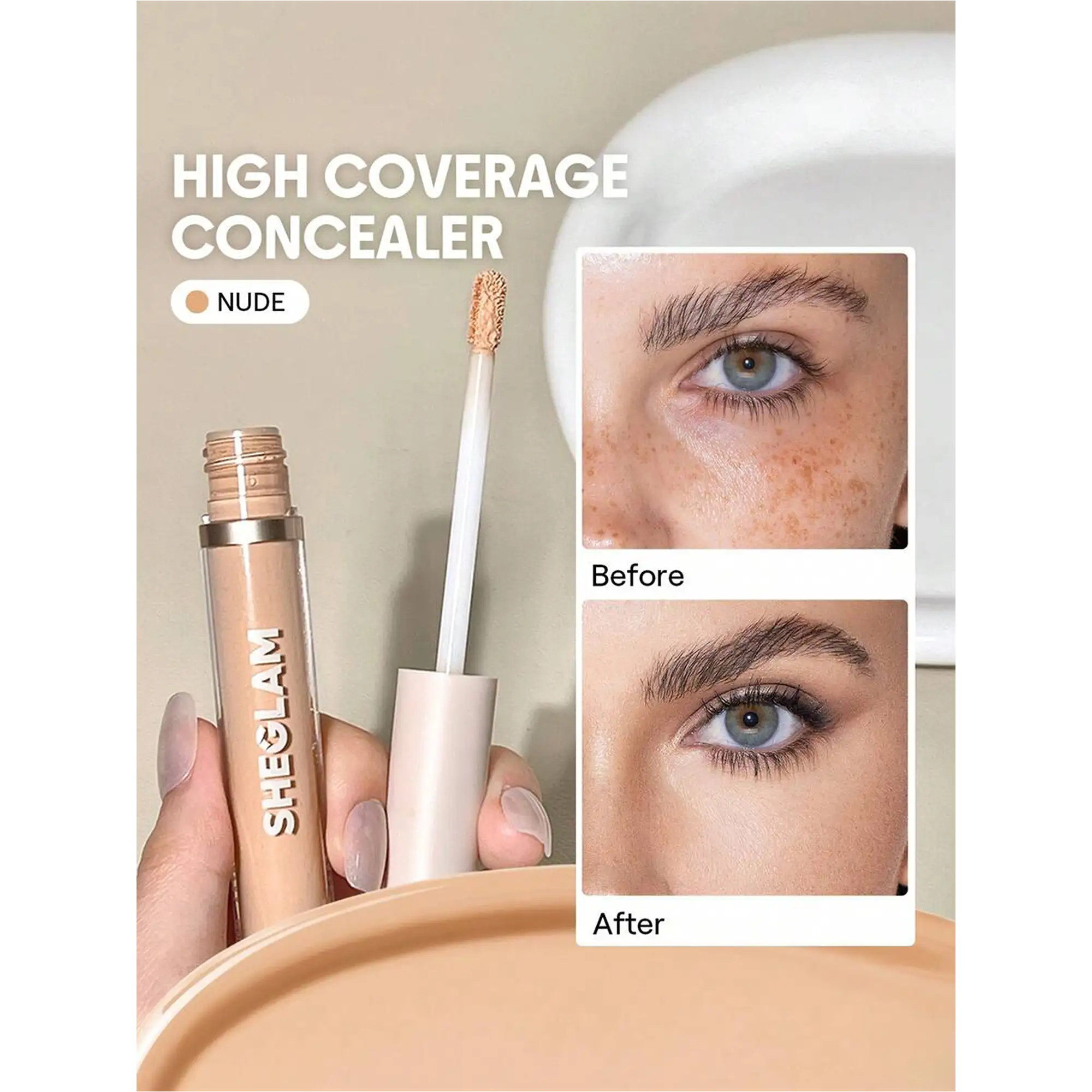 خرید و قیمت كانسيلر فول كاور شيگلم Sheglam Like Magic 12HR Full Coverage Concealer