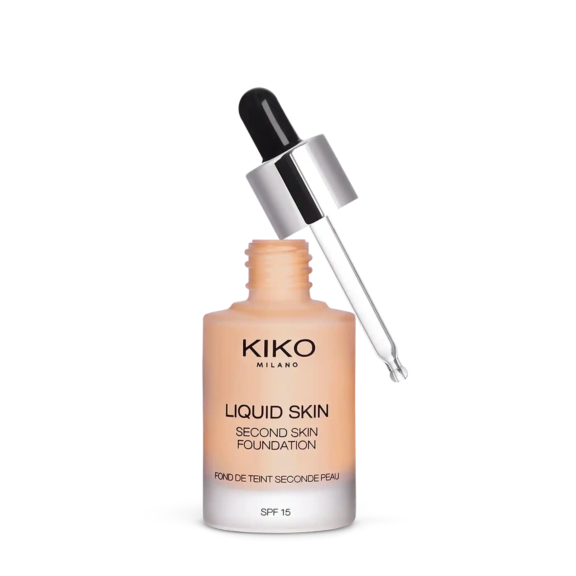 خرید و قیمت كرم پودر كيكو Kiko Liquid Skin Second Skin Foundation 30ml