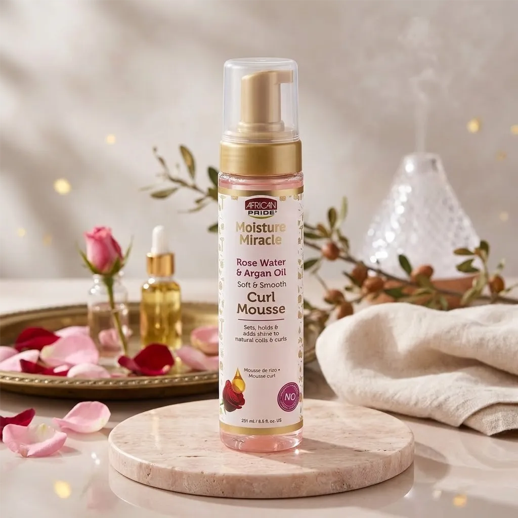 خرید و قیمت موس گل رز افريكن African Rose Water & Argan Oil Curl Mousse