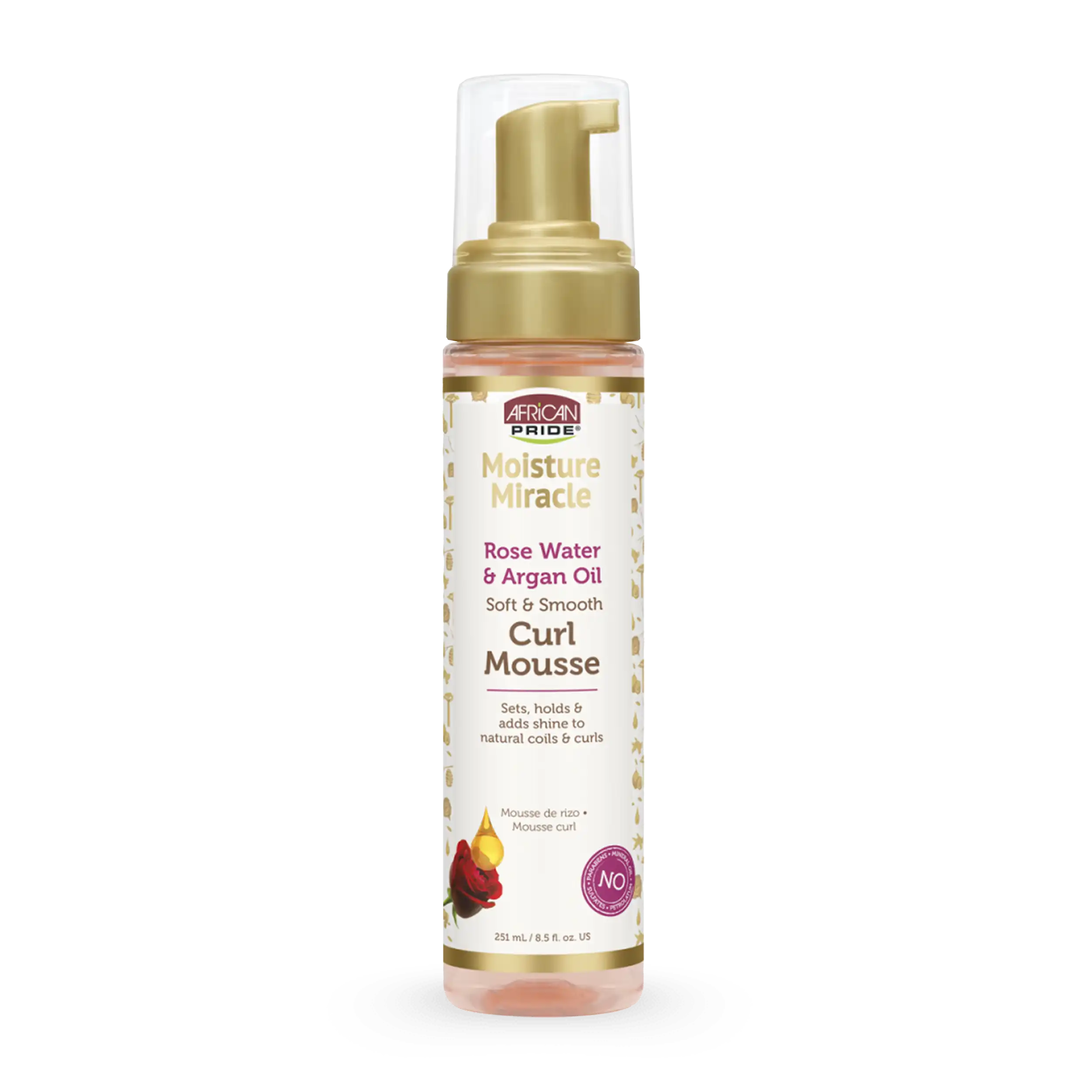 خرید و قیمت موس گل رز افريكن African Rose Water & Argan Oil Curl Mousse