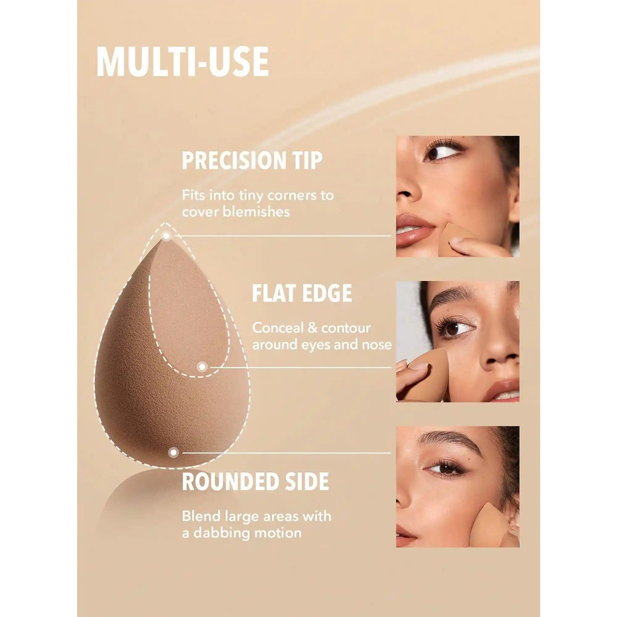 خرید و قیمت اسپانج مولتی فيس شيگلم Sheglam Ultimate Universal Beauty Sponge 1pc
