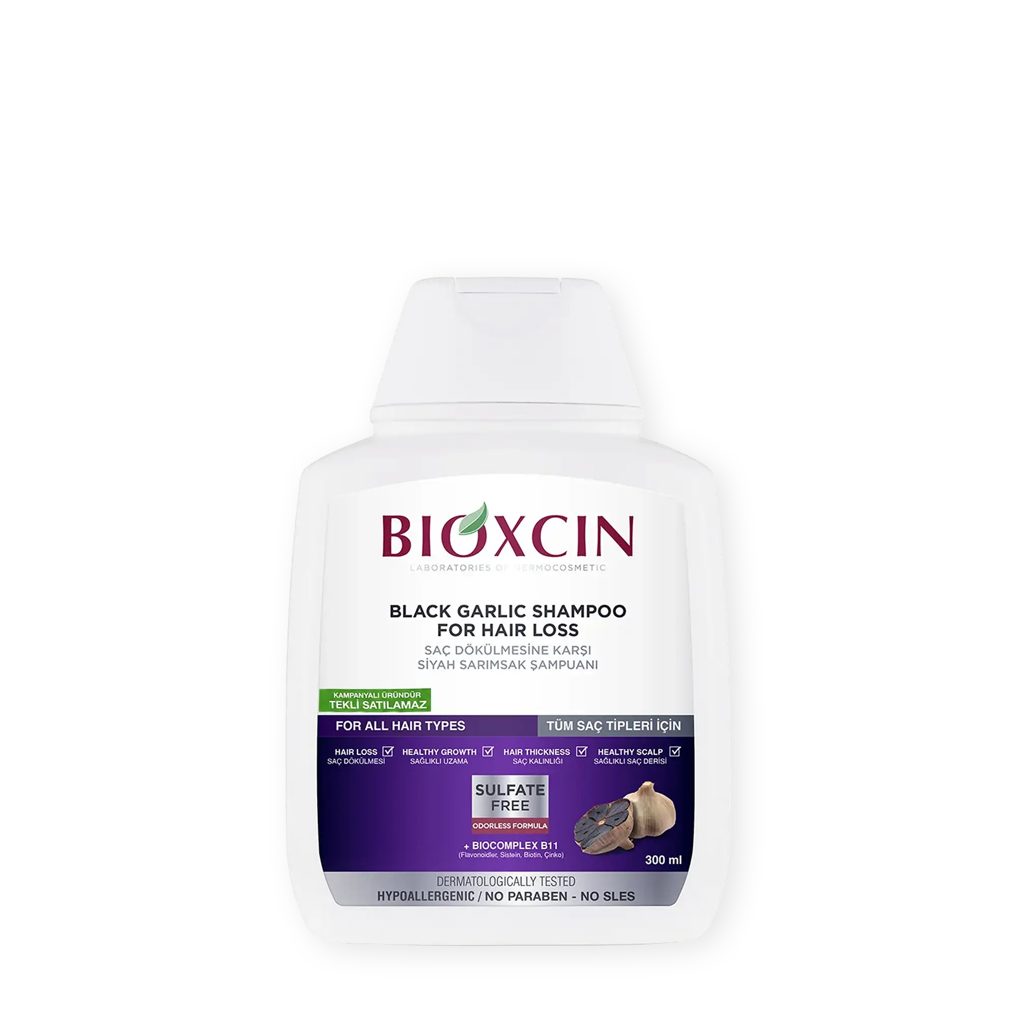 خرید و قیمت شامپو سير بيوكسين Bioxcin Black Garlic Shampoo 300ml