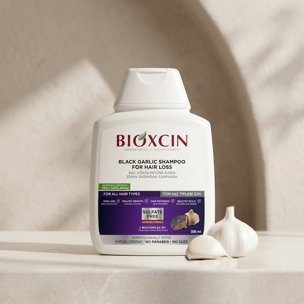 خرید و قیمت شامپو سير بيوكسين Bioxcin Black Garlic Shampoo 300ml