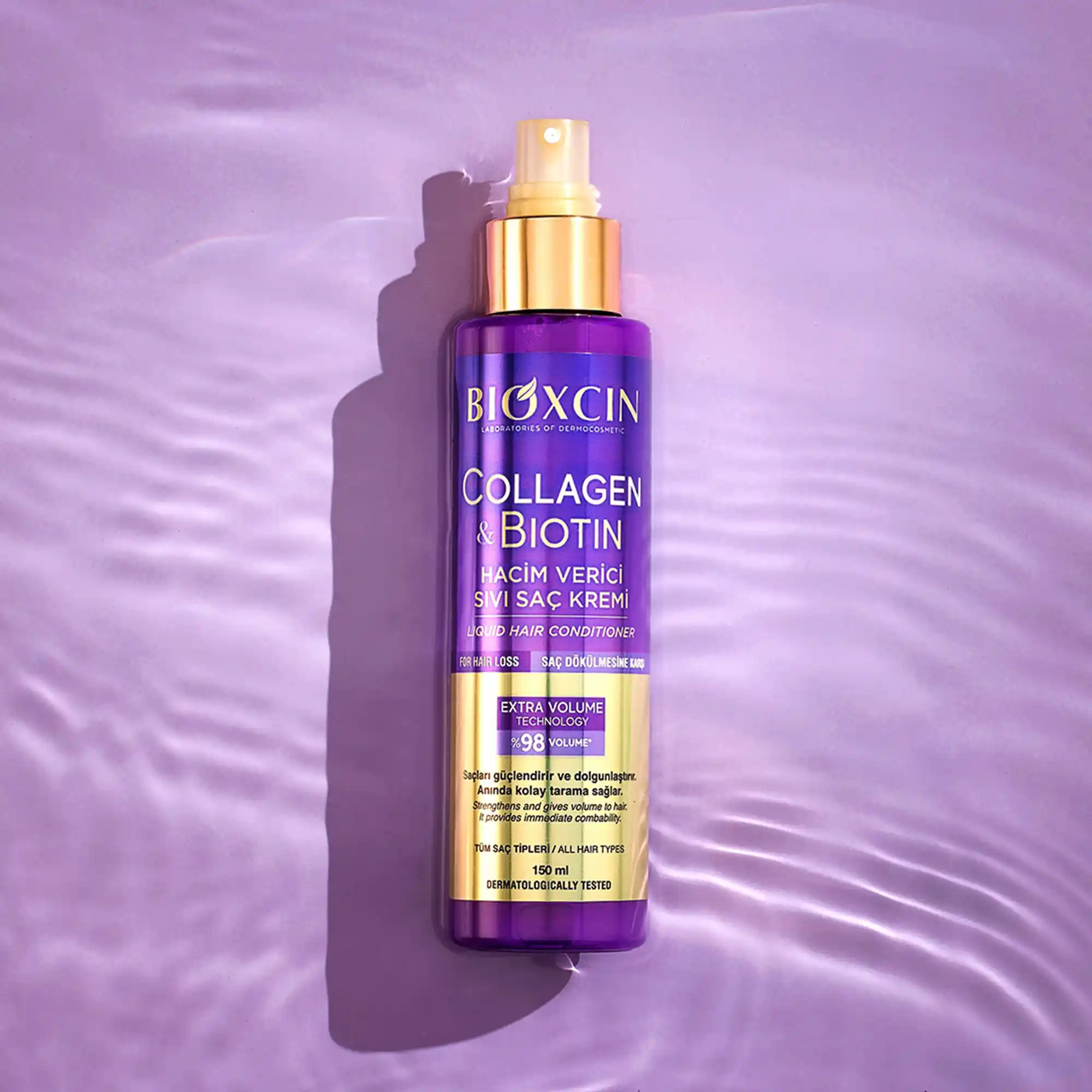 خرید و قیمت اسپری دو فاز كلاژن بيوكسين Bioxcin Collagen & Biotin Liquid Hair Conditioner 150ml