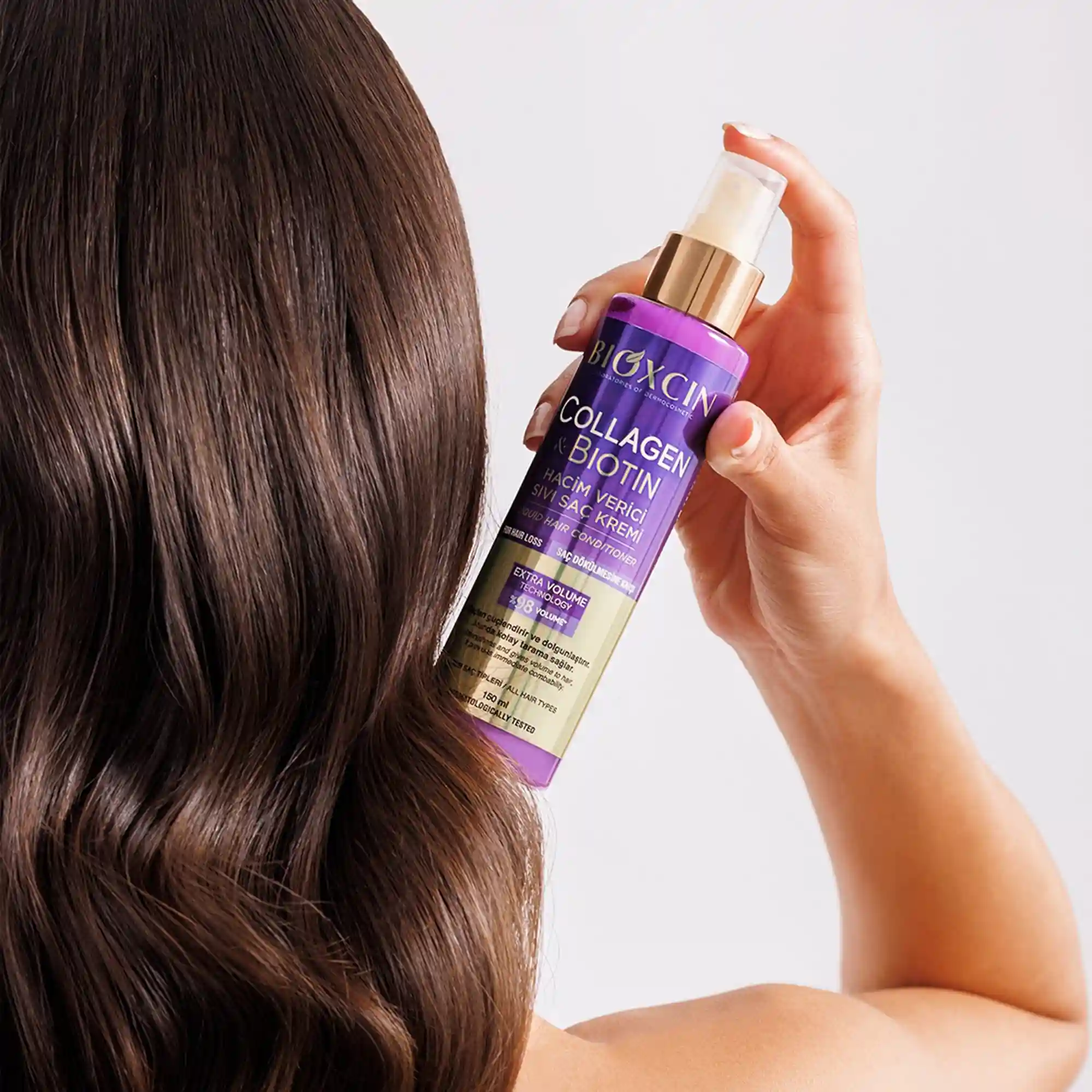 خرید و قیمت اسپری دو فاز كلاژن بيوكسين Bioxcin Collagen & Biotin Liquid Hair Conditioner 150ml