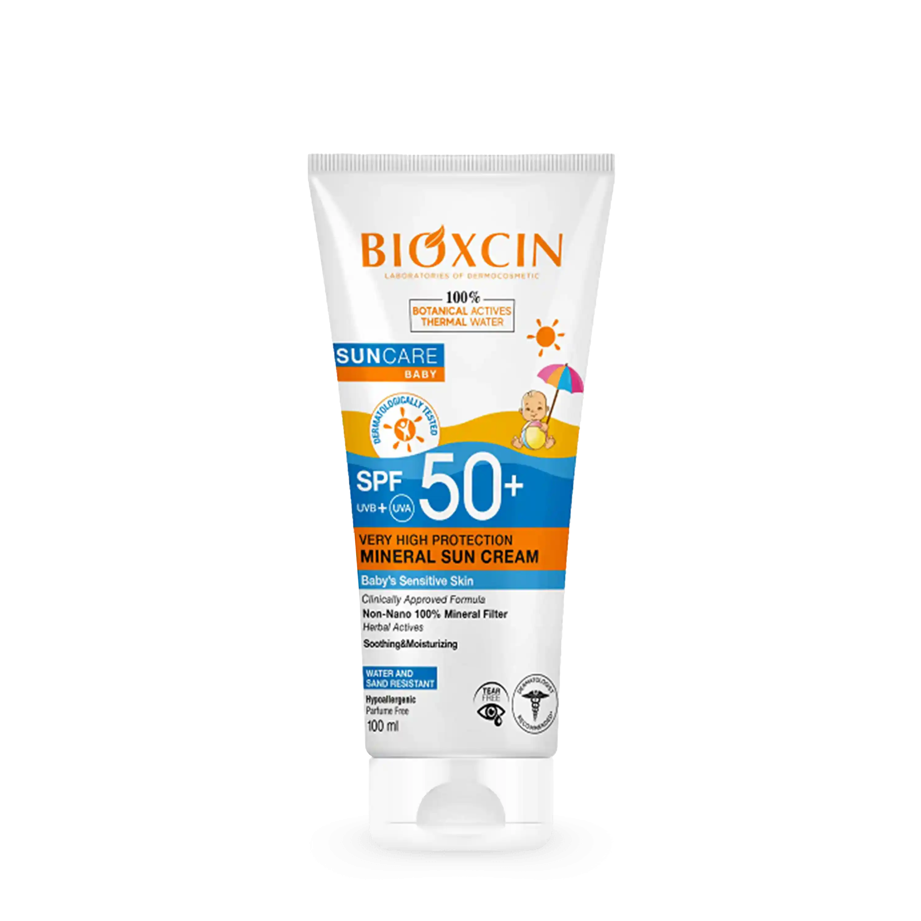 خرید و قیمت كرم ضد آفتاب آبرسان كودک بيوكسين Bioxcin Mineral Sun Cream Baby 100ml