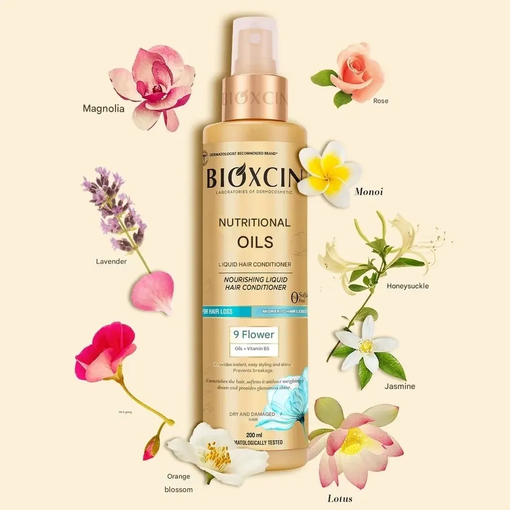 خرید و قیمت اسپری دو فاز طلايی بيوكسين Bioxcin Nourishing Liquid Hair Conditioner 200ml