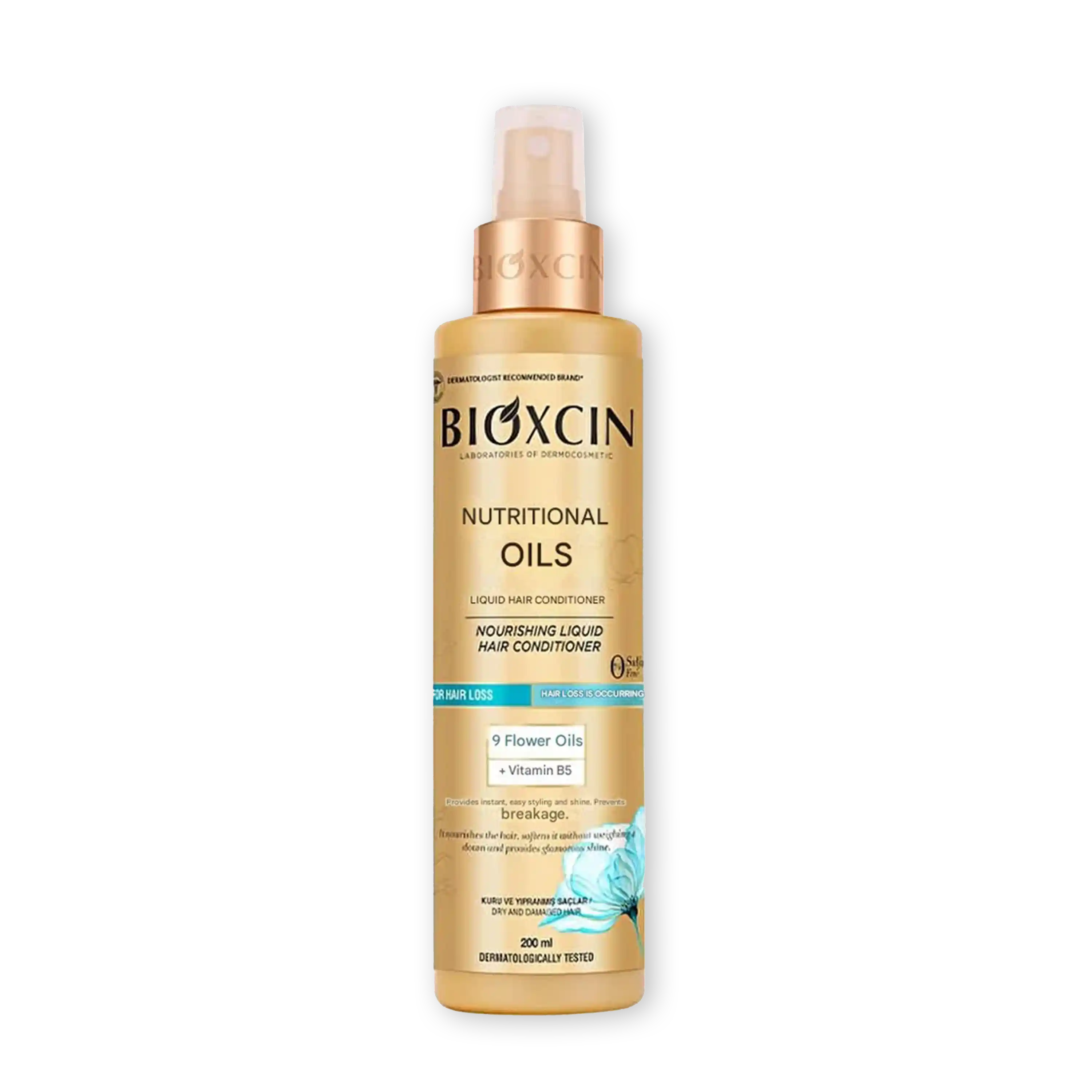 خرید و قیمت اسپری دو فاز طلايی بيوكسين Bioxcin Nourishing Liquid Hair Conditioner 200ml