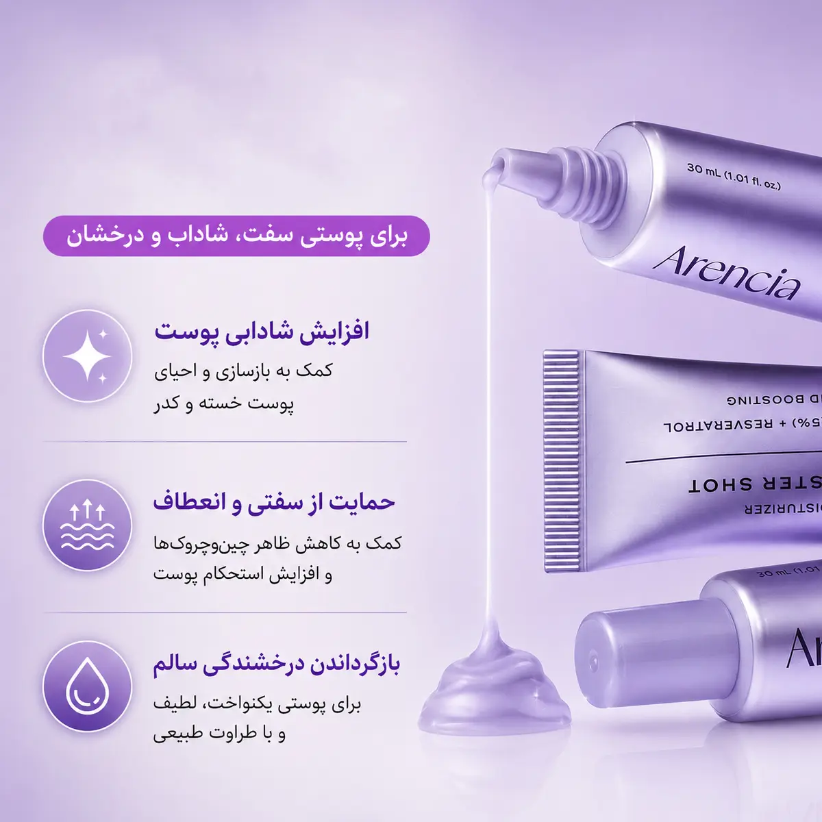 خرید و قیمت جوانساز دور چشم و صورت Arencia NAD+Booster Shot