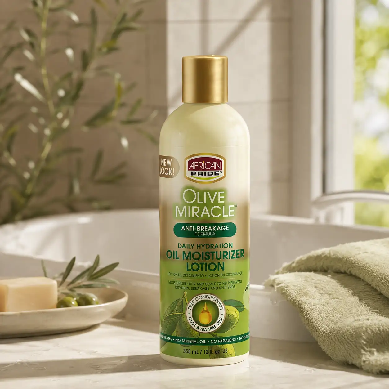 خرید و قیمت شامپو فری سولفات زيتون افريكن African Olive Miracle Shampoo