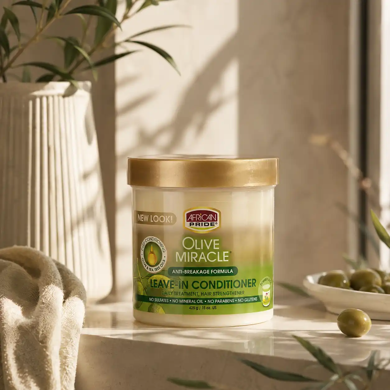 خرید و قیمت ماسک بعد حمام زيتون افريكن African Olive Miracle Leave-In Cream