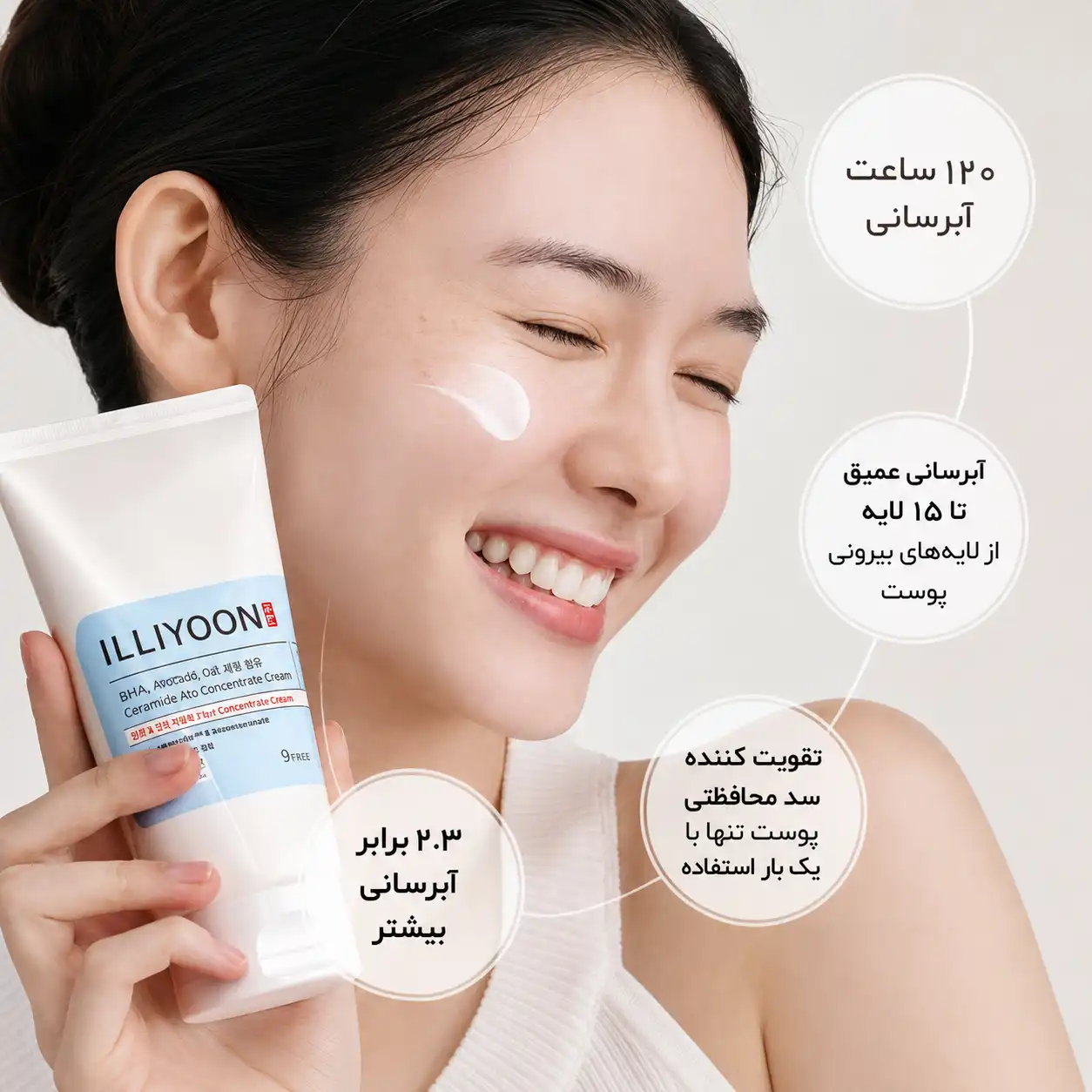 خرید و قیمت كرم مرطوب كننده Illiyoon Ceramide Ato Concentrate Cream For Sensitive & Dry Skin 230ml