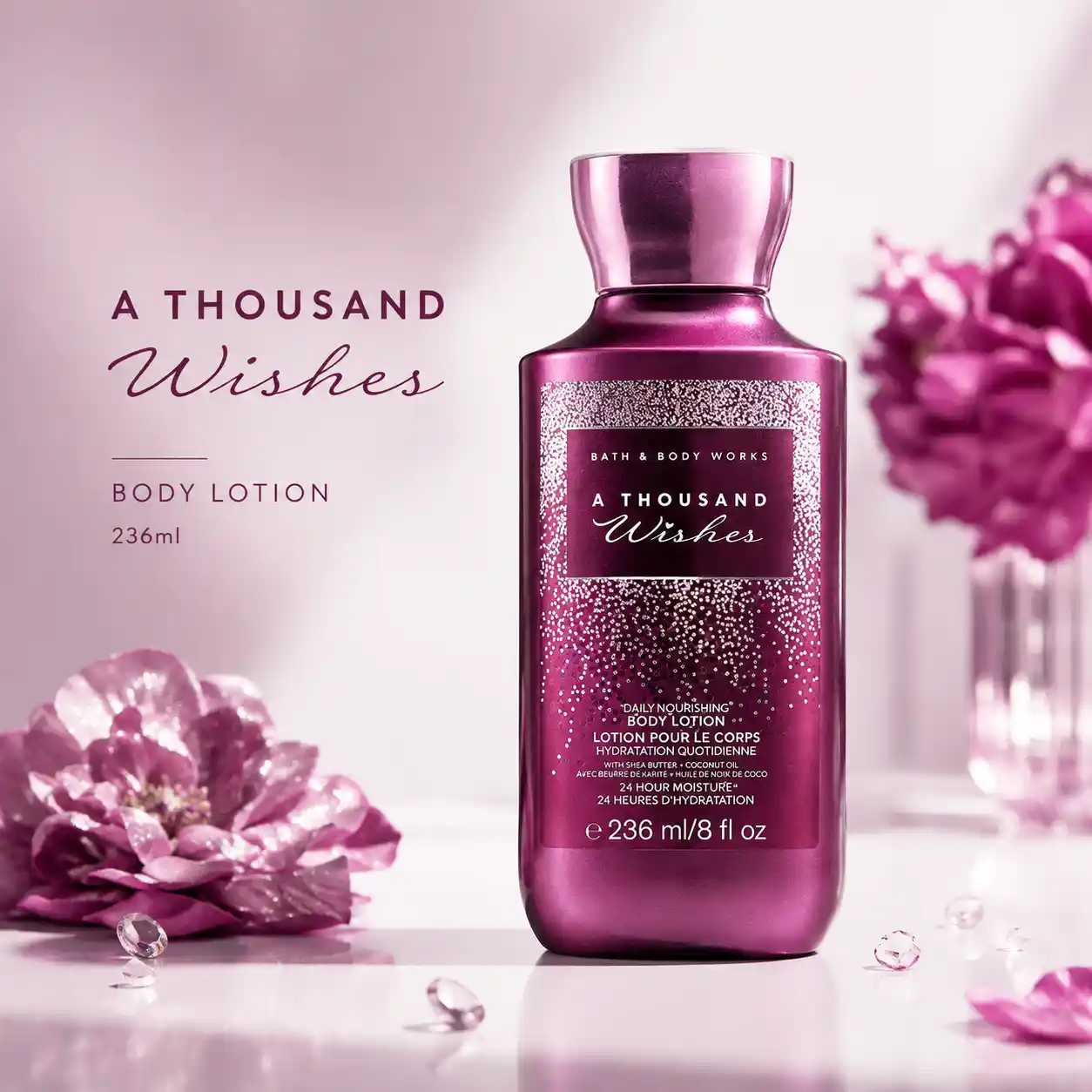 خرید و قیمت لوسيون بدن وانيلی Bath & Body A Thousand Wishes Body Lotion 236ml