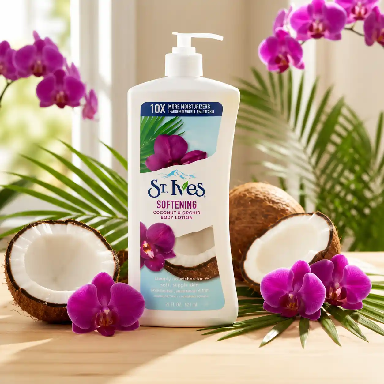 خرید و قیمت لوسيون بدن استيوز Stives Softening Body Lotion Coconut & Orchid 621ml