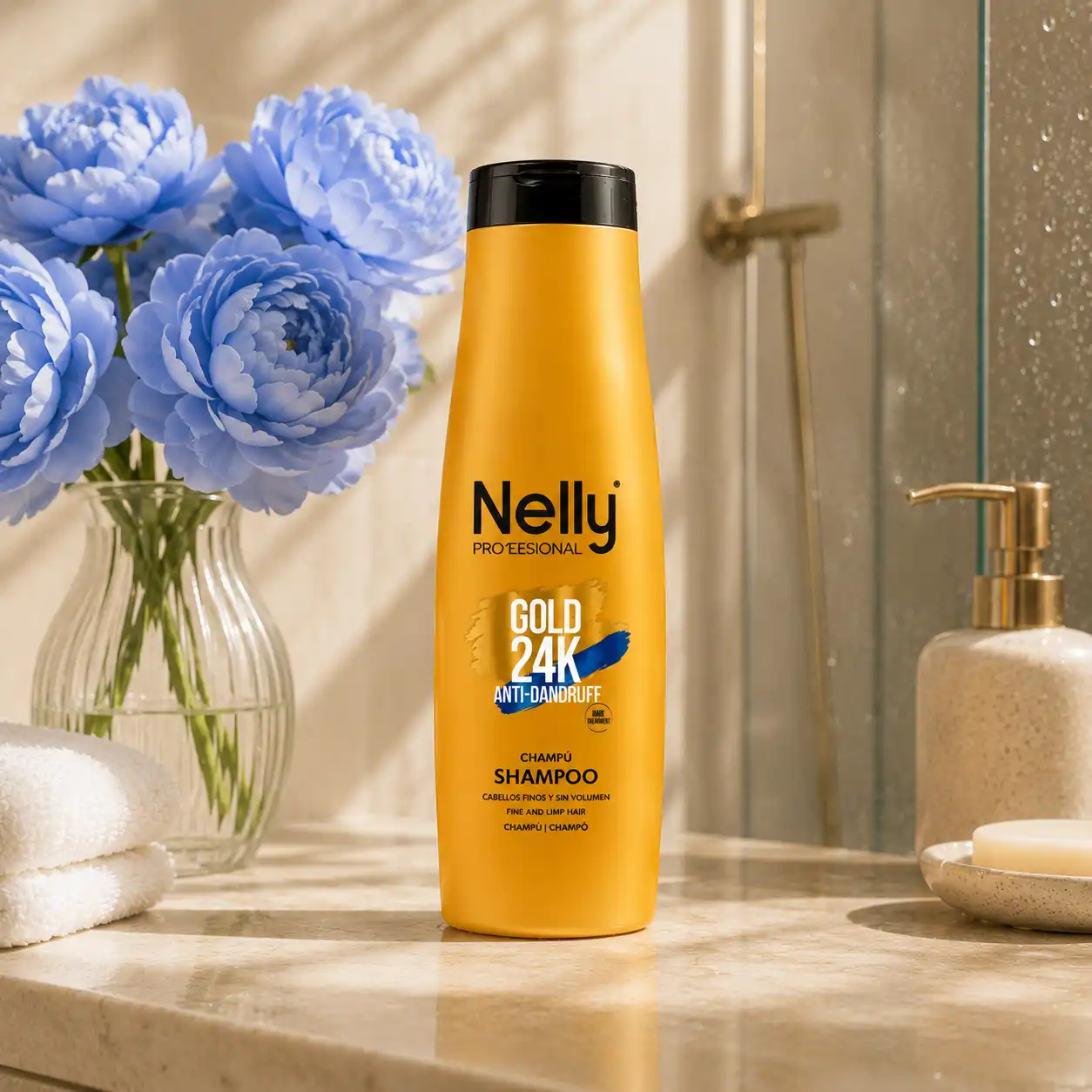 خرید و قیمت شامپو ضد شوره Nelly Gold Antidandruff 400 ml