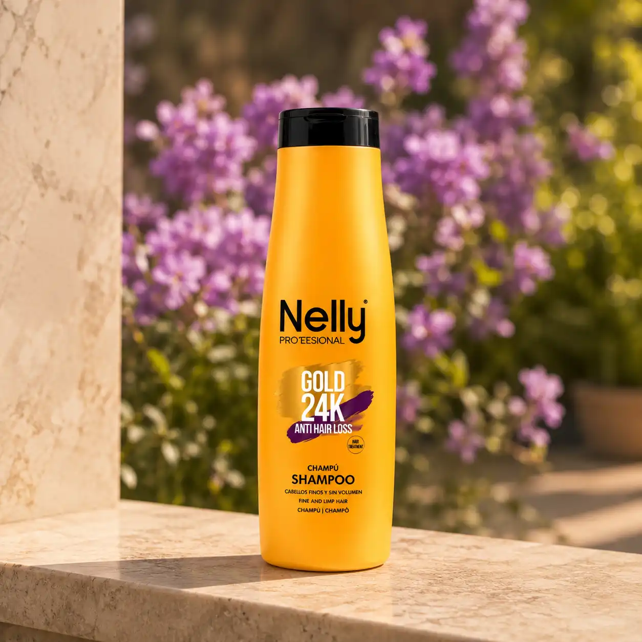 خرید و قیمت شامپو ضد ريزش Nelly Gold Anti Hair Loss 400 ml