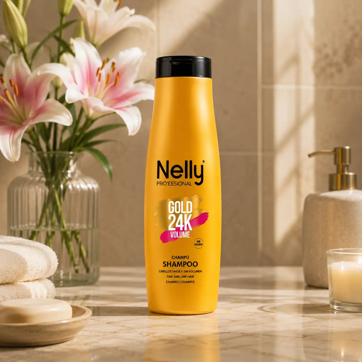 خرید و قیمت شامپو نلی Nelly Gold VOLUME 400 ml