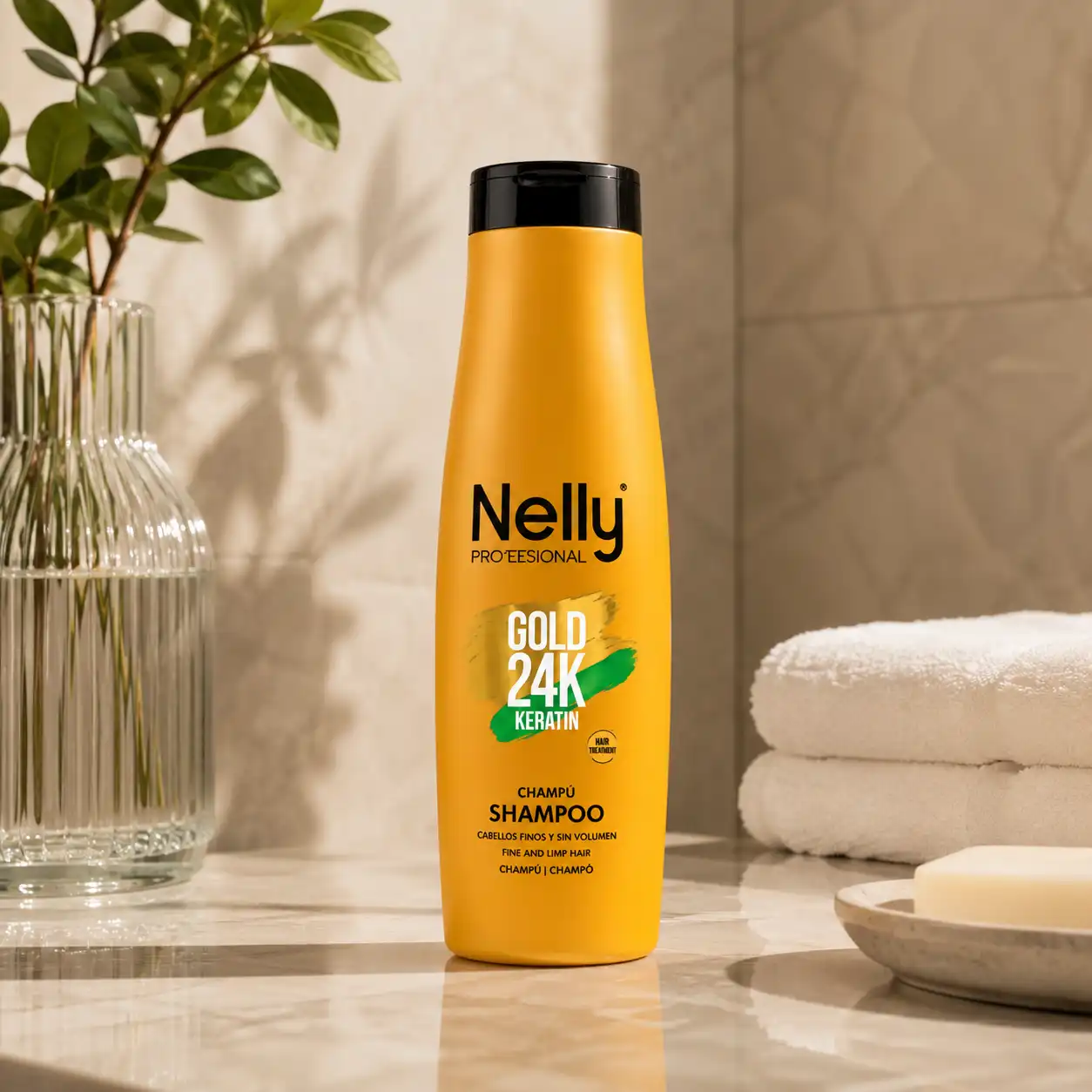 خرید و قیمت شامپو كراتينه Nelly Gold KERATIN 400 ml