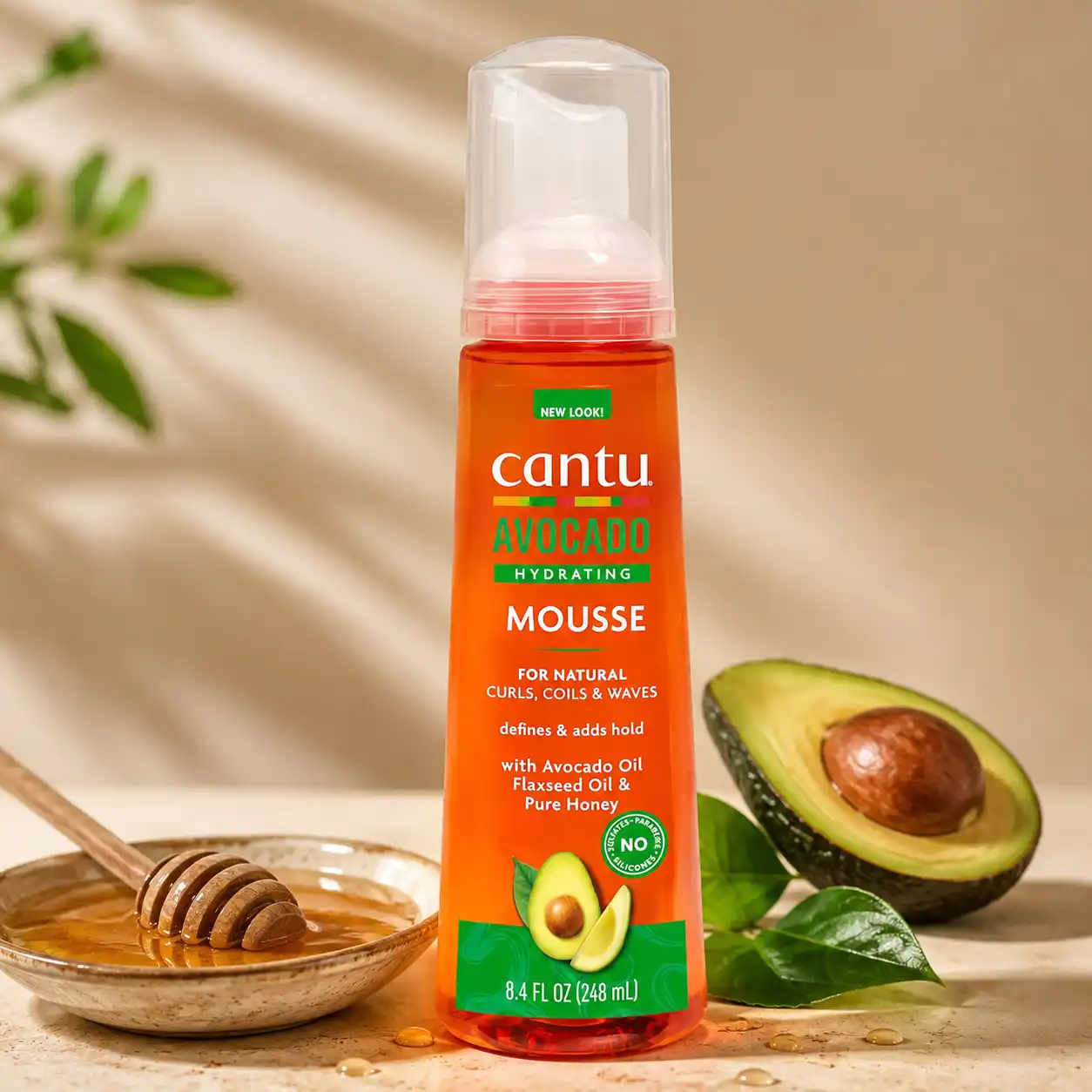 خرید و قیمت موس مو آواكادو كنتو Cantu Avocado Hydrating Mousse 248ml