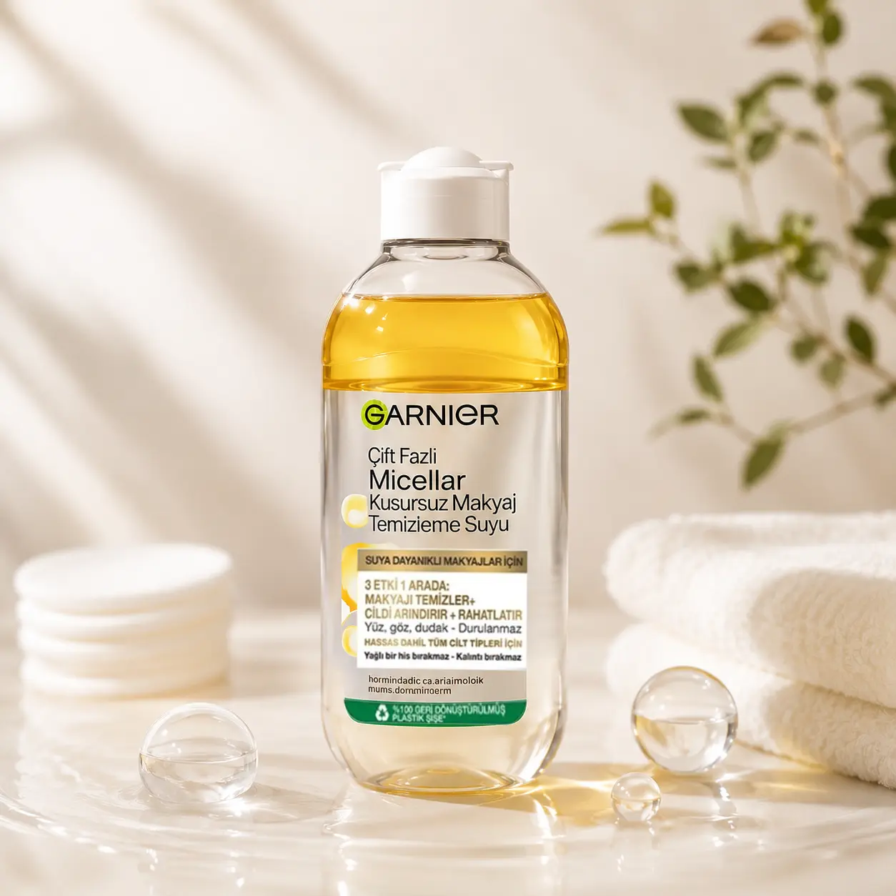 خرید و قیمت ميسلار واتر دو فاز طلايی گارنير Garnier  Oil-Infused Cleansing Micellar Water 400ml