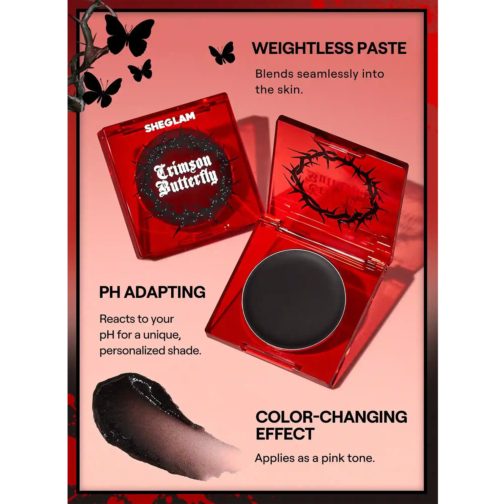 خرید و قیمت رژ گونه پروانه اي شيگلم Sheglam Bloodline Color Changing Blush