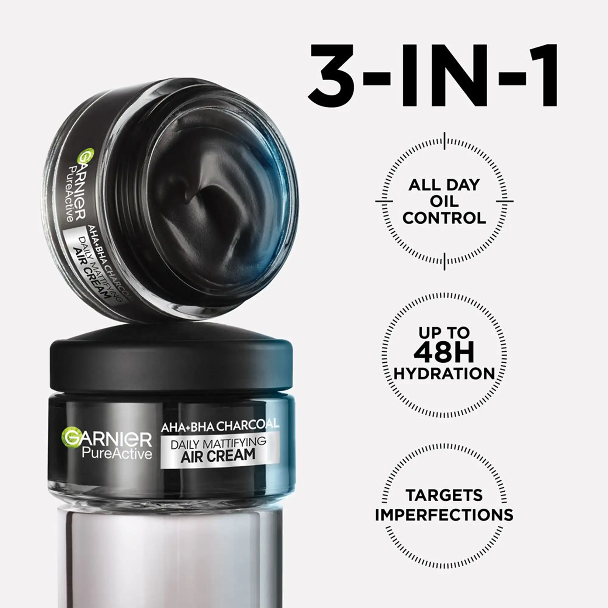 خرید و قیمت كرم مرطوب كننده زغال گارنير Garnier Moisturizing Cream 3in1 50ml