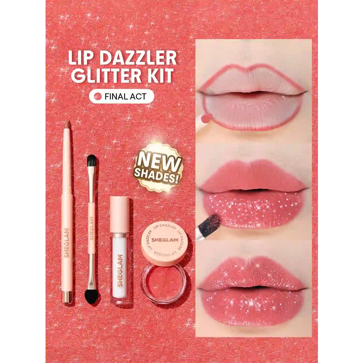 خرید و قیمت كيت گليتر لب Sheglam Lip Dazzler Glitter Kit