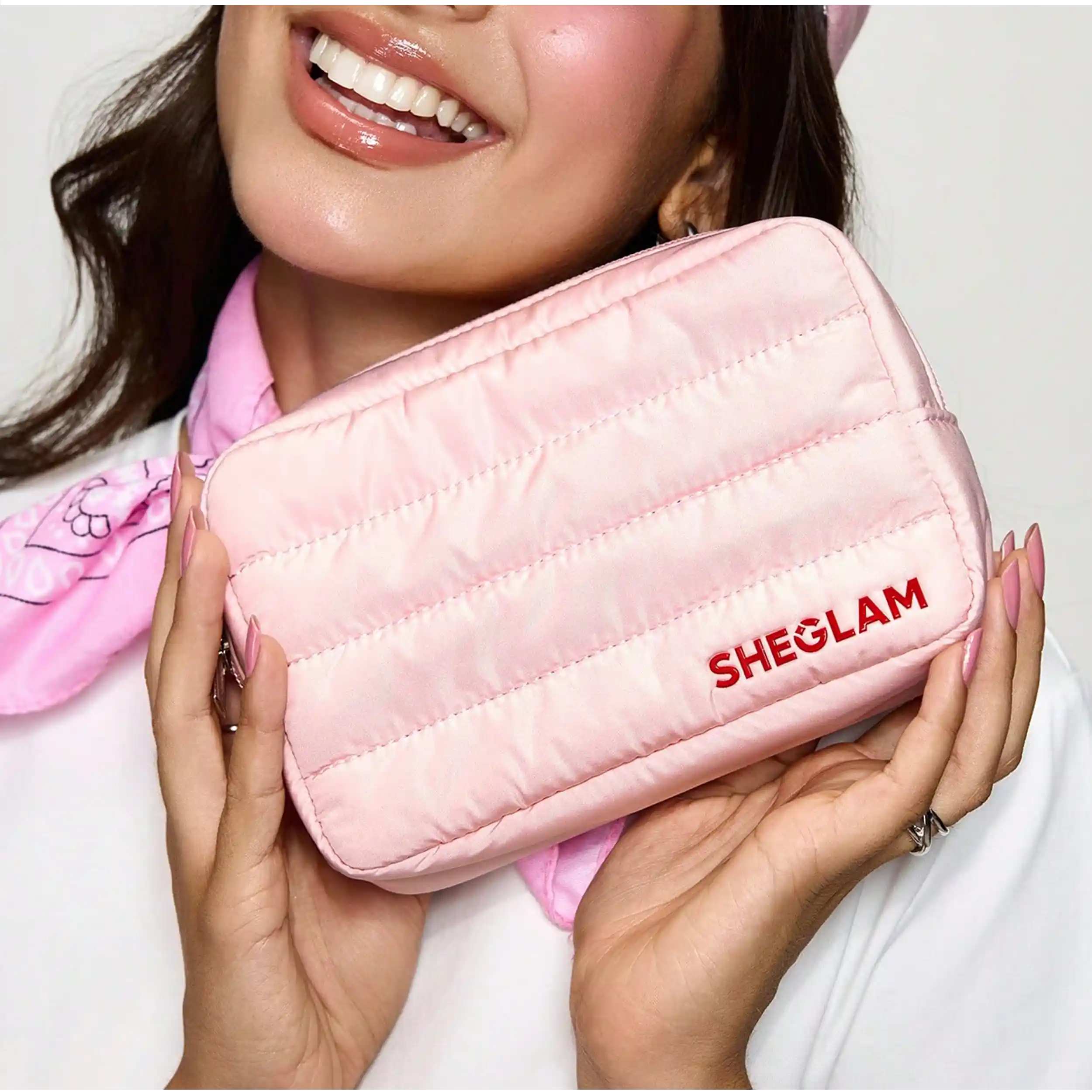 خرید و قیمت كيف لوازم آرايش صورتی شيگلم Sheglam Makeup Bag Trousse De Maquillage