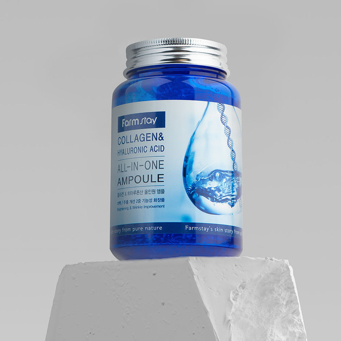 خرید و قیمت آبرسان كلاژن Farmstay Collagen & Hyaluronic Acid All In One Ampoule