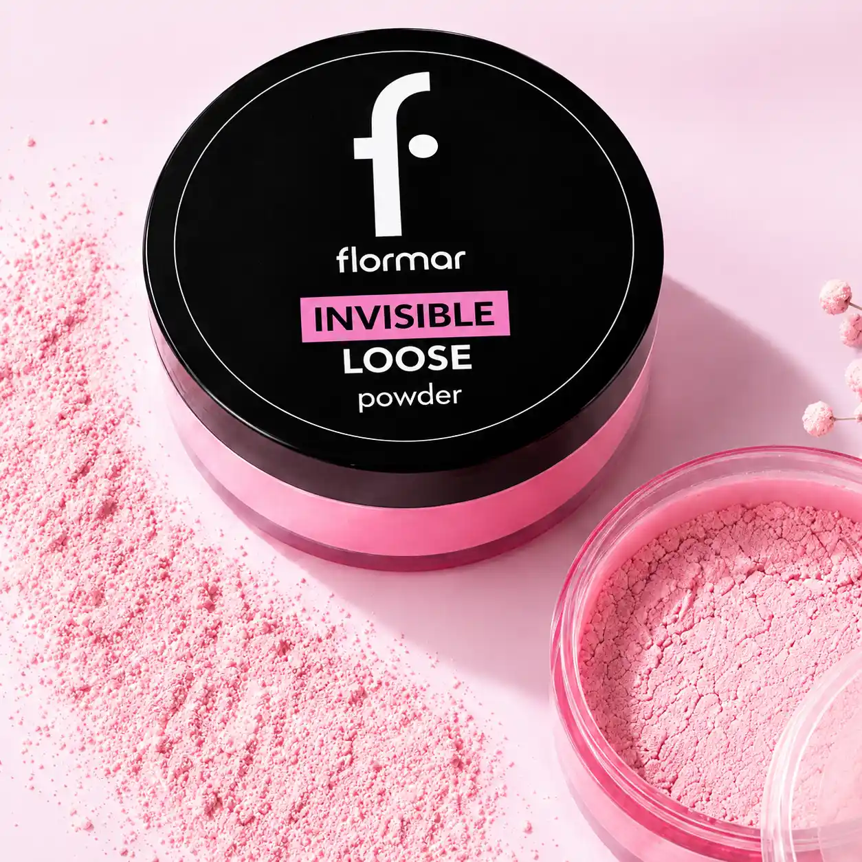 خرید و قیمت پودر فيكس صورتی فلورمار Flormar Invisible Loose Powder