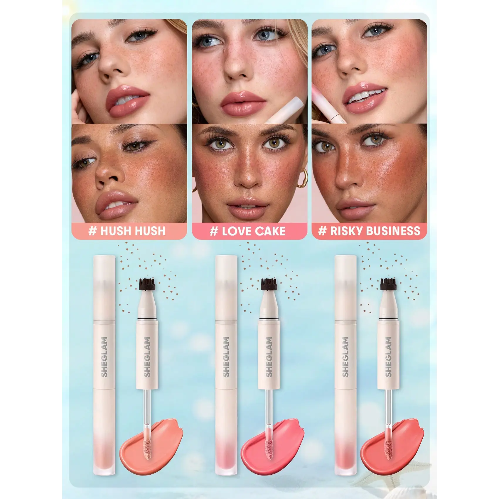 خرید و قیمت كک و مک و رژگونه شيگلم Sheglam Sunspell Freckle & Flush Pen