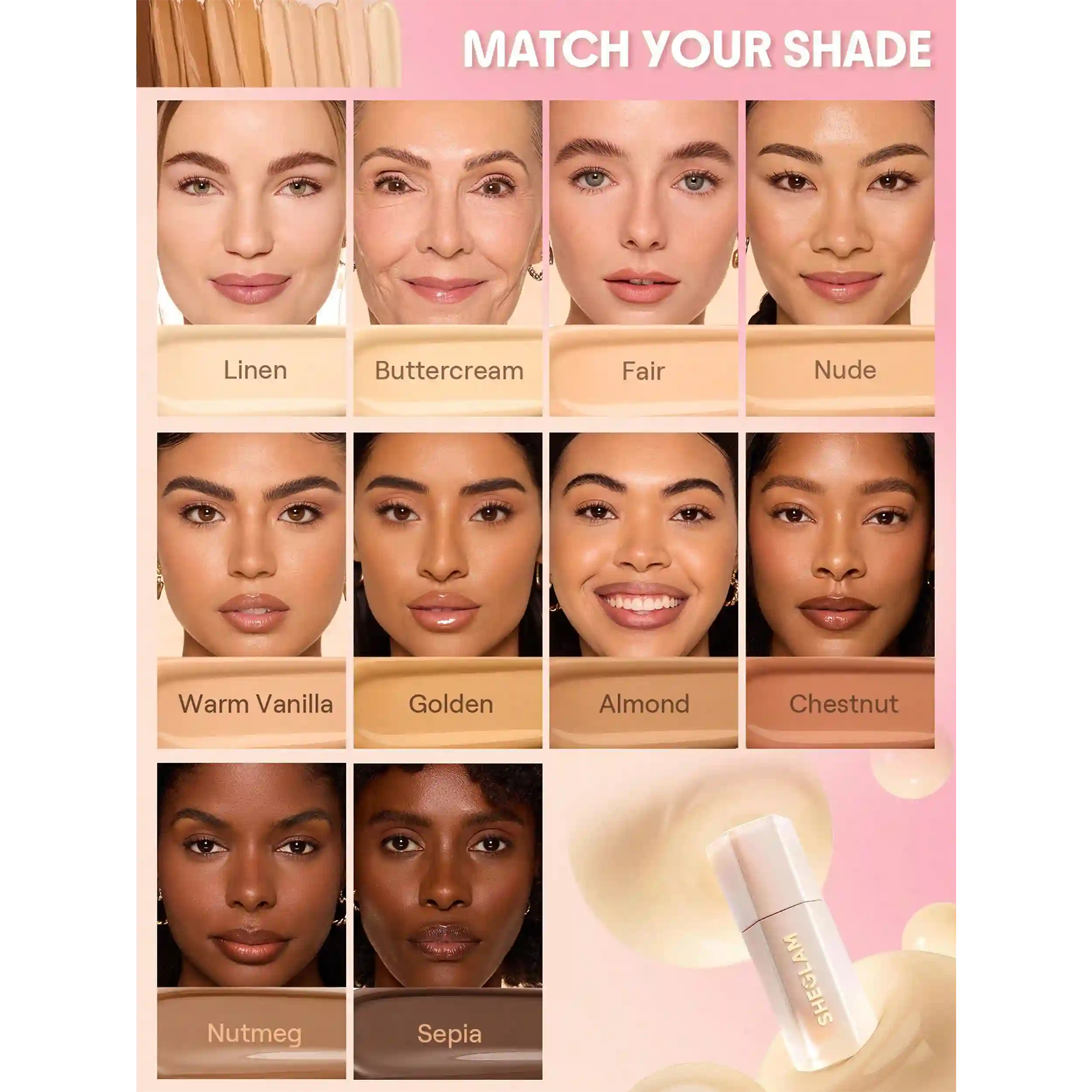 خرید و قیمت كانسيلر فول كاور شيگلم Sheglam Hideaway Full-Coverage Concealer