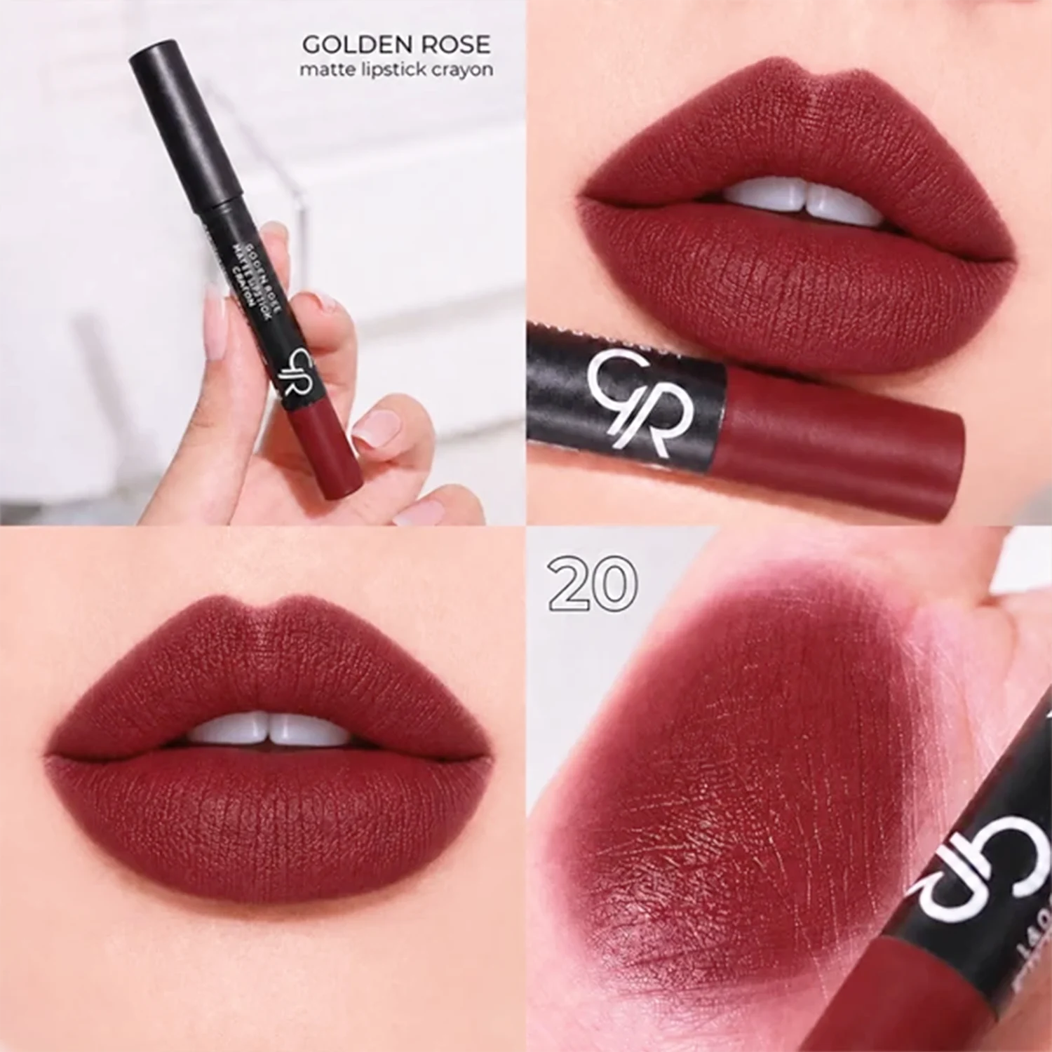 خرید و قیمت رژ لب مدادی گلدن رز Golden Rose Matte Lipstick Crayon