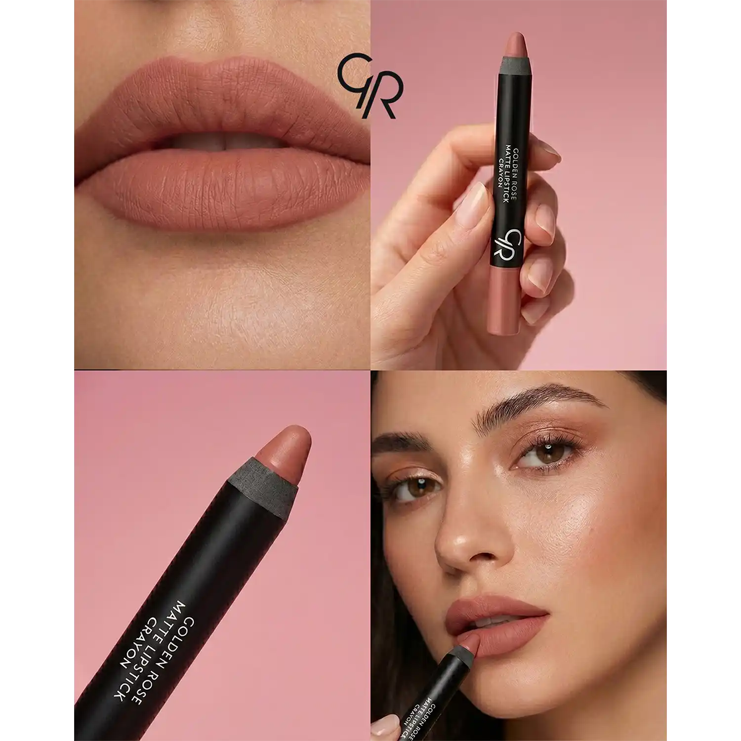 خرید و قیمت رژ لب مدادی گلدن رز Golden Rose Matte Lipstick Crayon