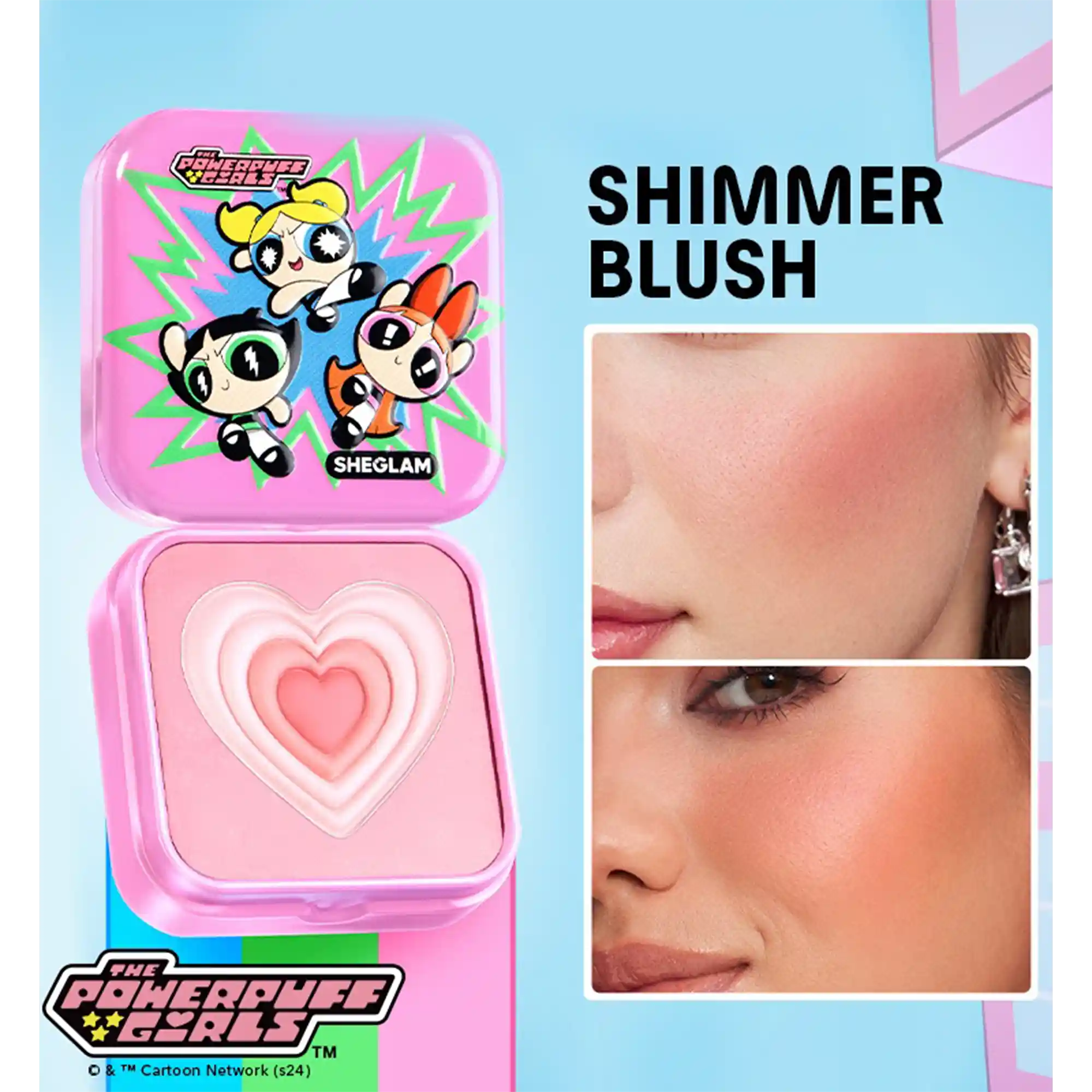 خرید و قیمت شيمر بلاش پاورپاف شيگلم Sheglam Powerpuff Girls Tough Love Shimmer Blush