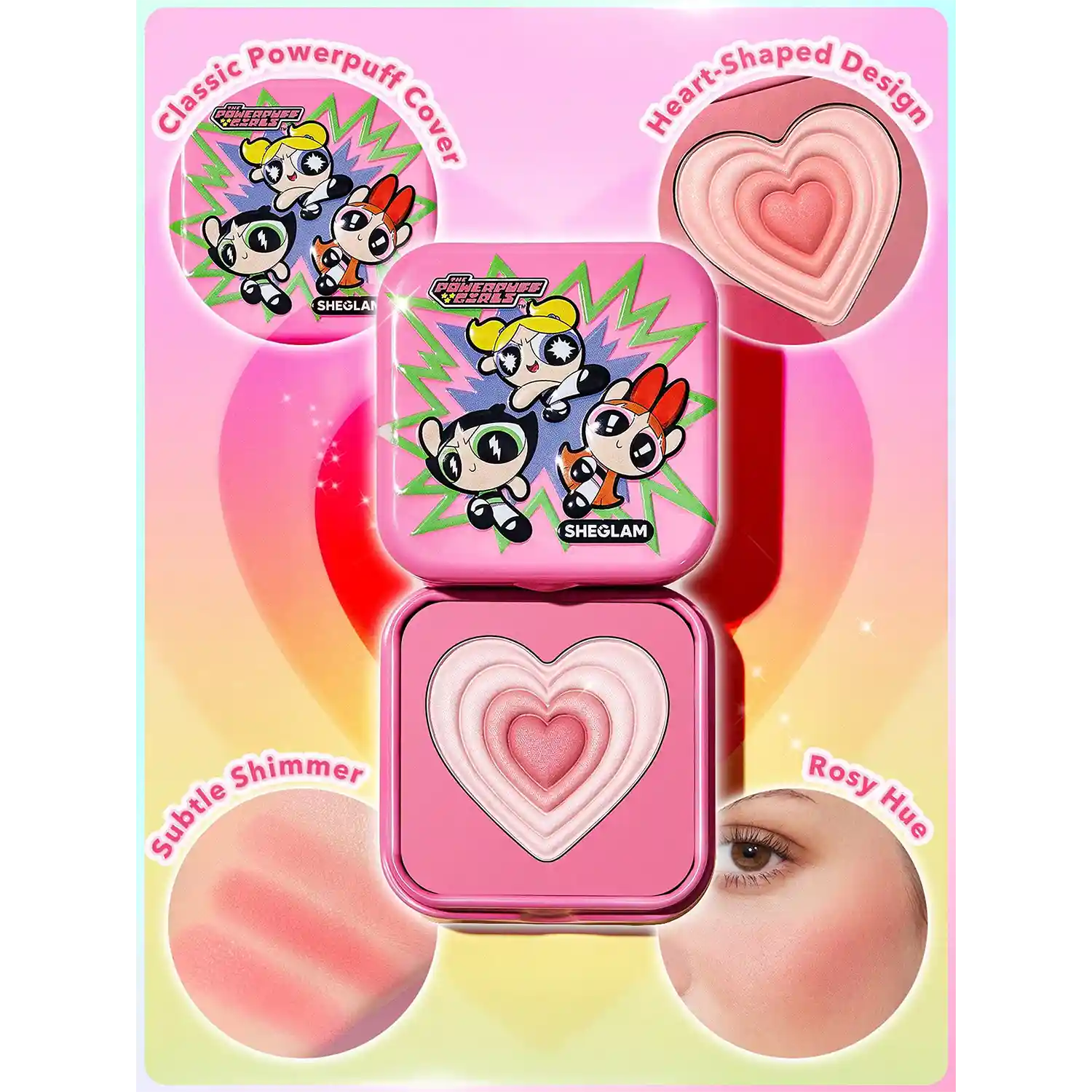خرید و قیمت شيمر بلاش پاورپاف شيگلم Sheglam Powerpuff Girls Tough Love Shimmer Blush