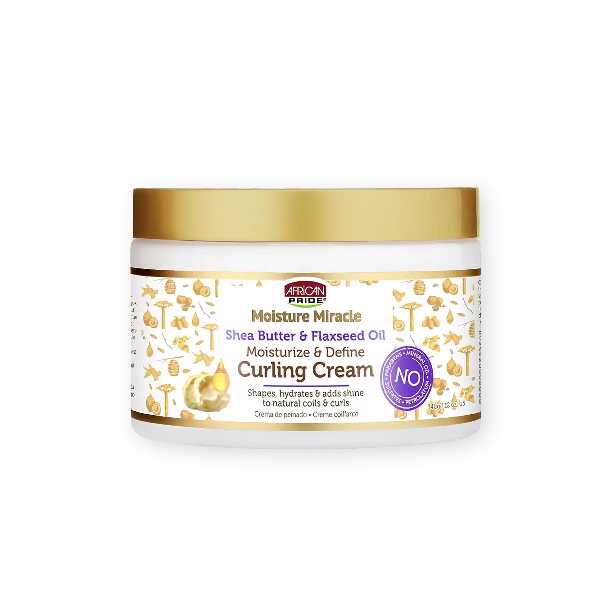 خرید و قیمت كرلينگ بنفش افريكن African Shea Butter & Flaxseed Oil Curling Cream