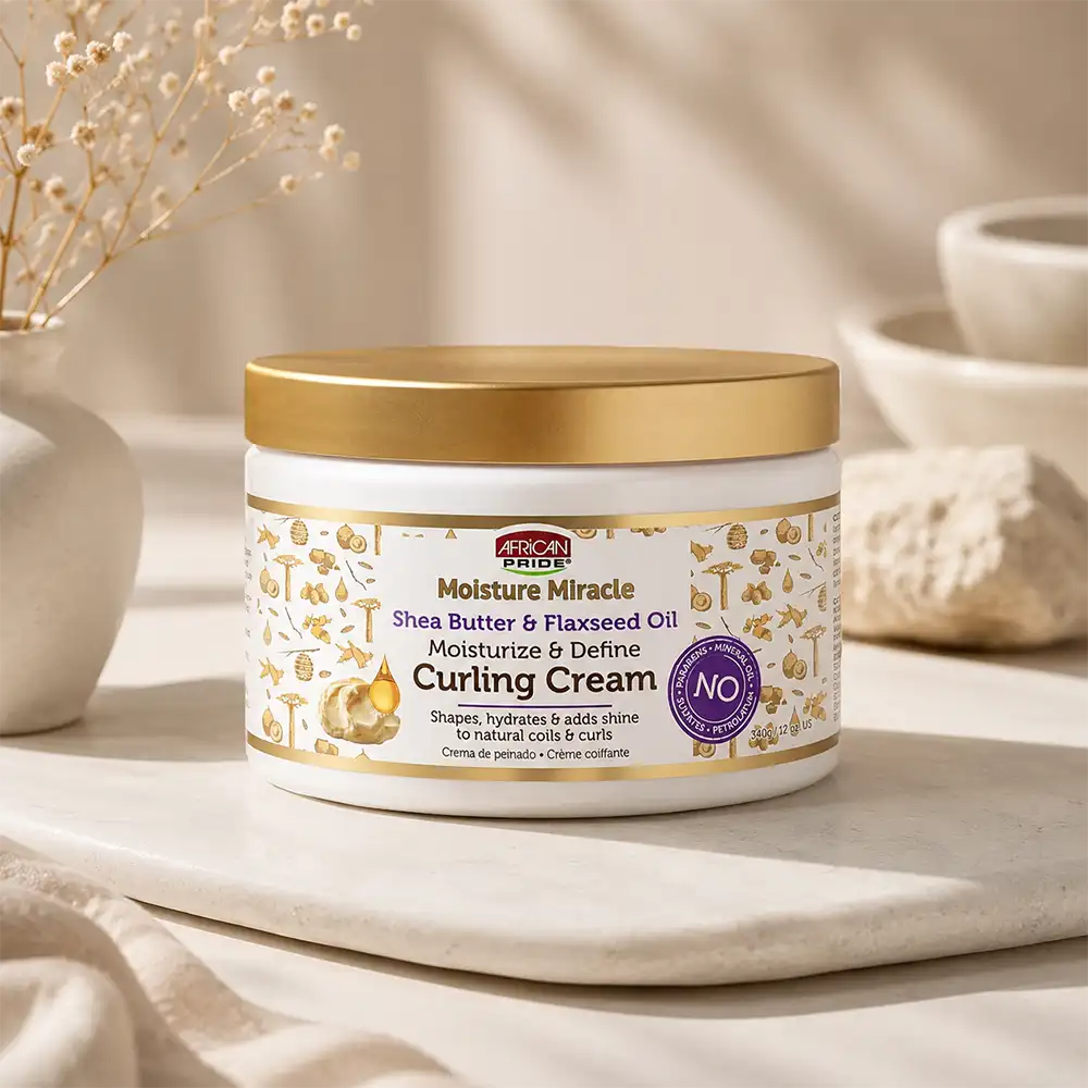 خرید و قیمت كرلينگ بنفش افريكن African Shea Butter & Flaxseed Oil Curling Cream