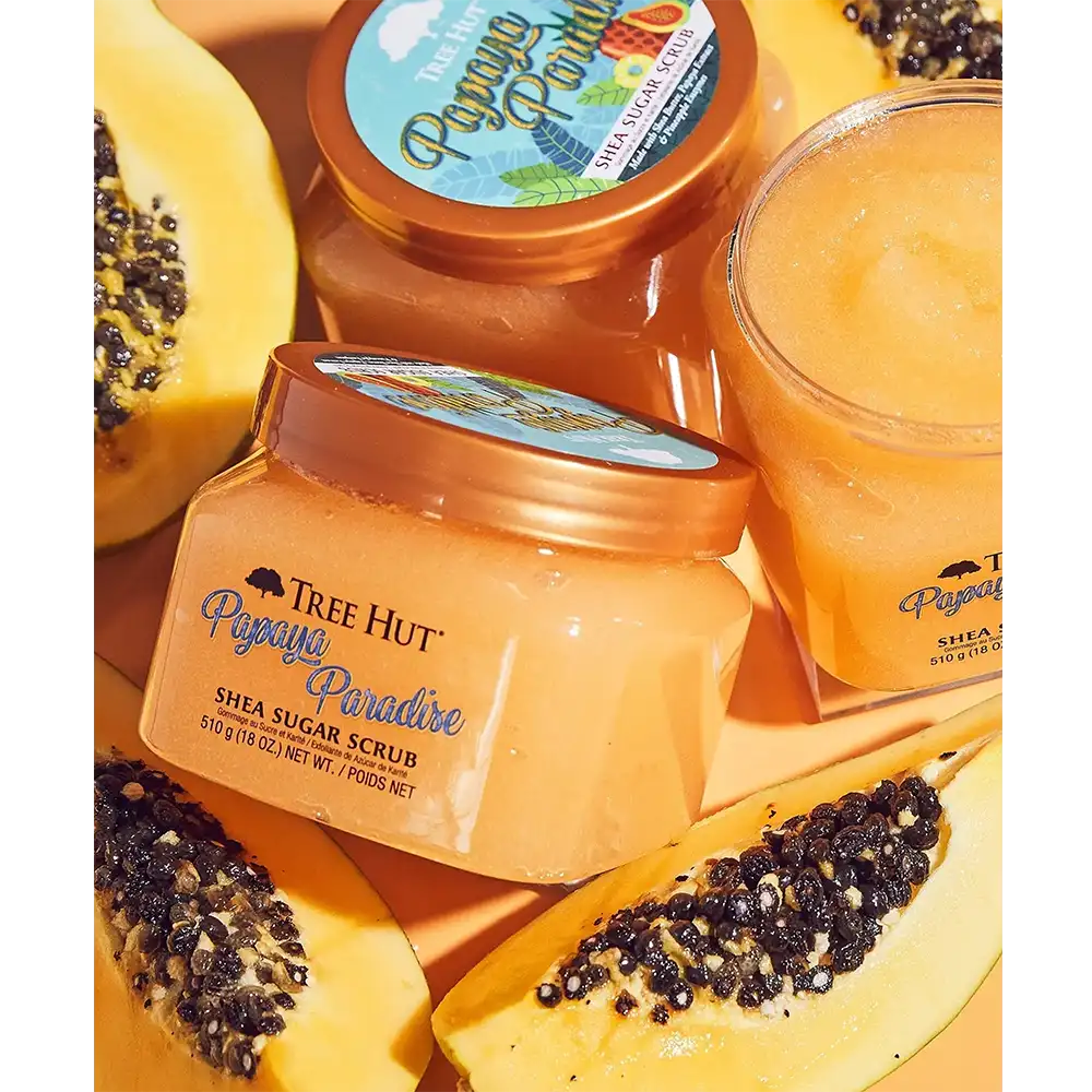 خرید و قیمت اسكراب شی باتر بدن تری هات Tree Hut Papaya Paradise Shea Sugar Scrub 510 g