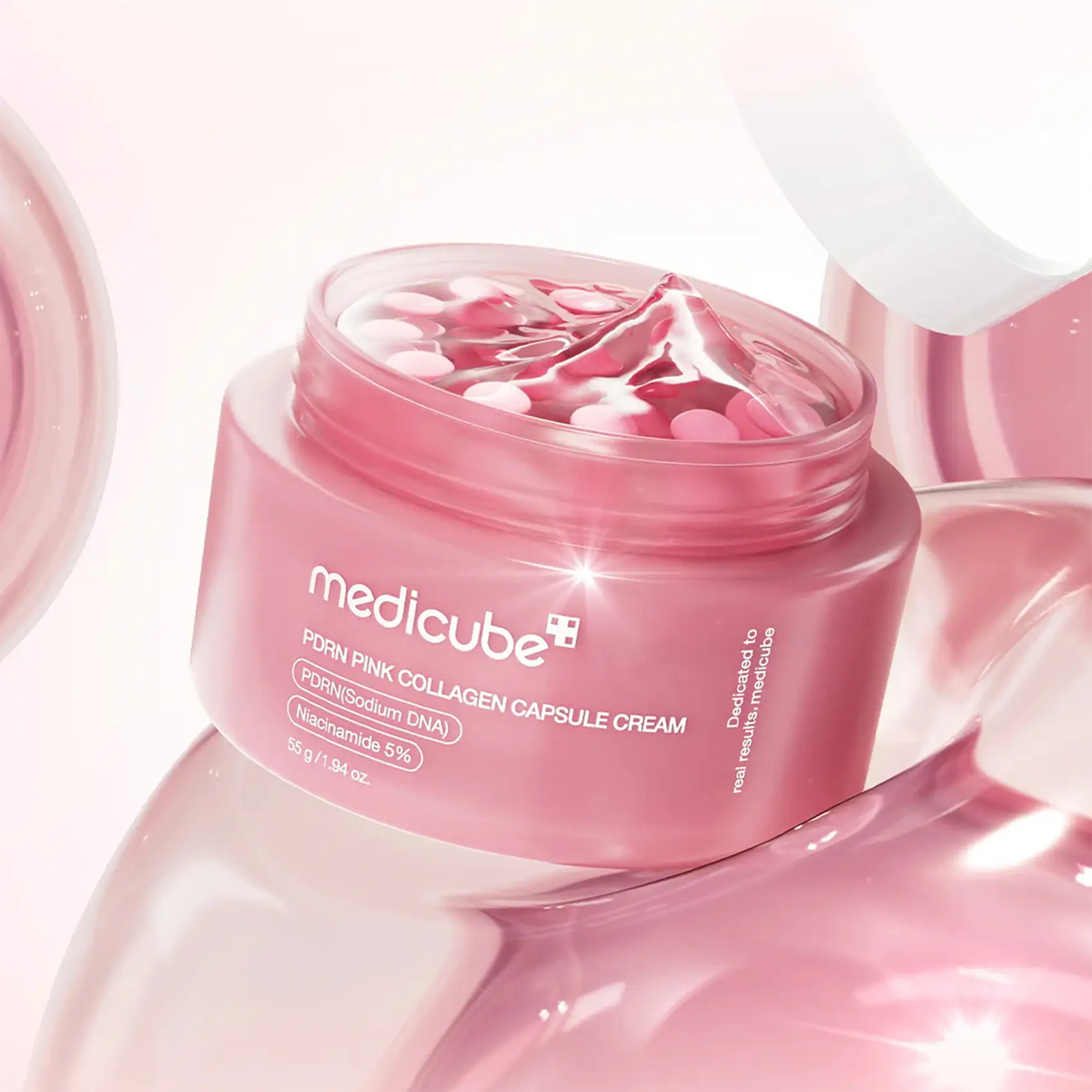 خرید و قیمت كرم كپسولی كلاژن صورتی مديكيوب Medicube Pink Collagen Capsule Cream 55g