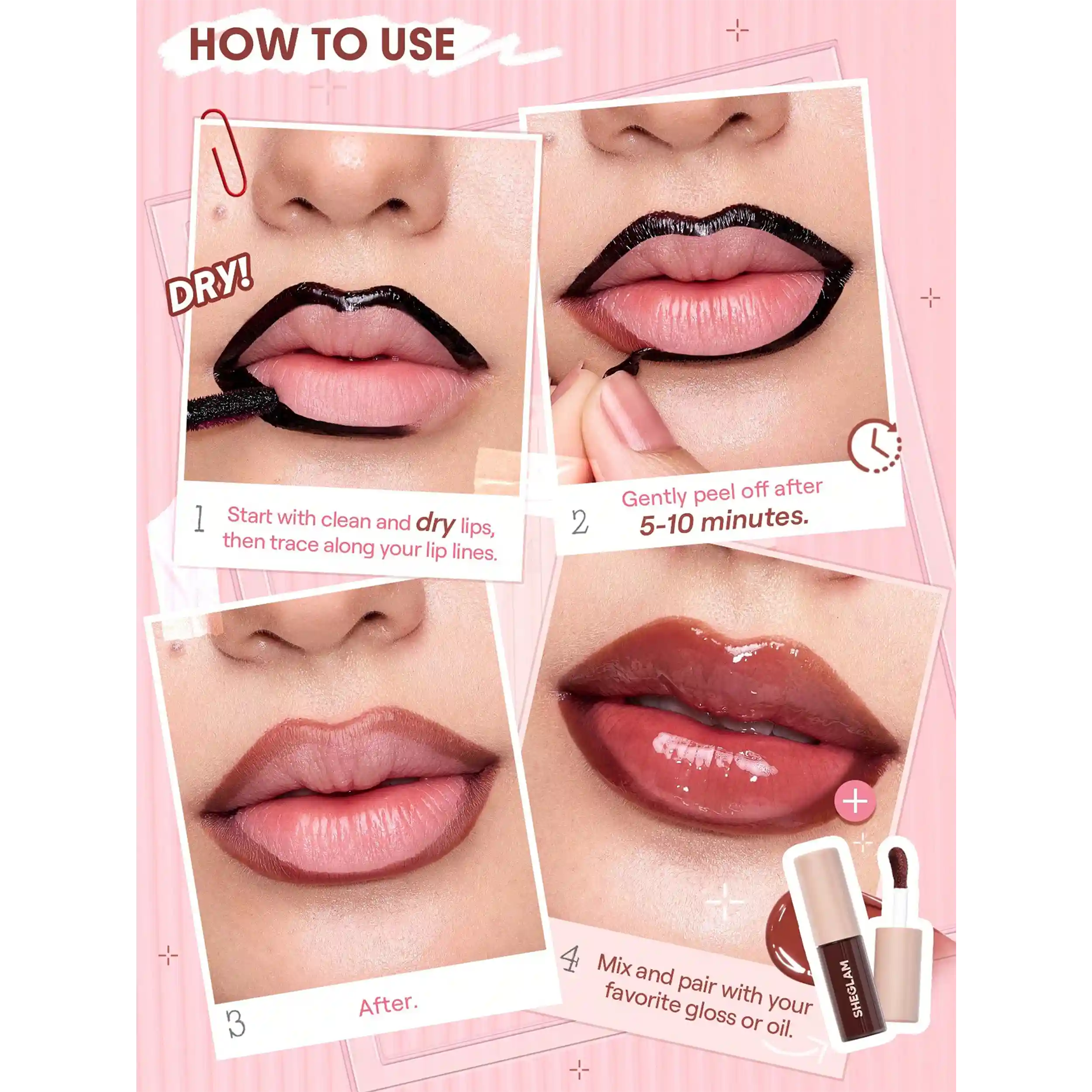 خرید و قیمت خط لب چسبی شيگلم Sheglam Fall In Line Peel 112 Plum Sauce