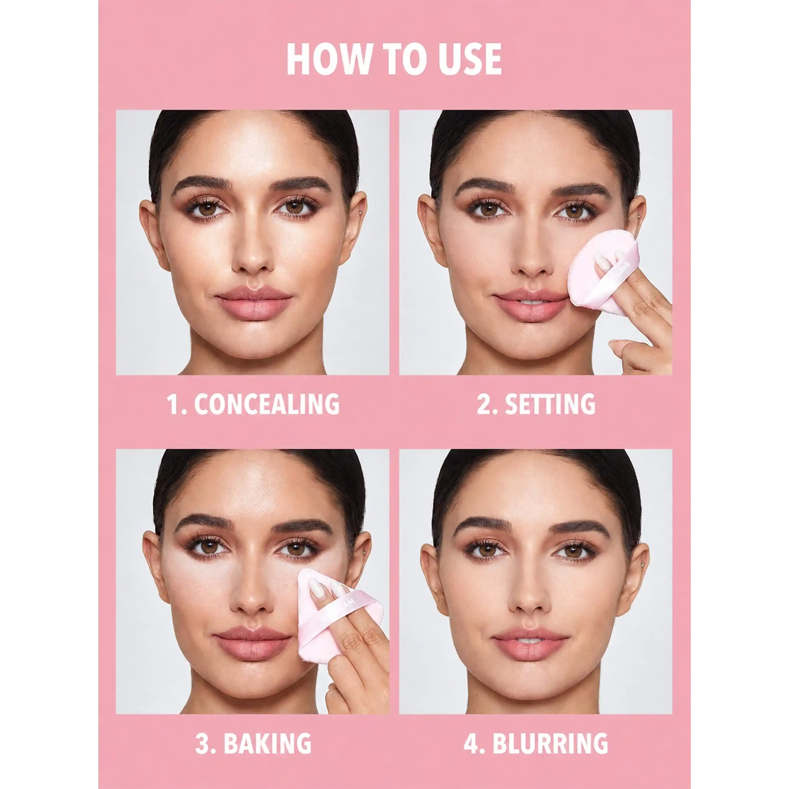 خرید و قیمت پد مثلثی شيگلم Sheglam Insta-Ready Powder Puff 3Pcs