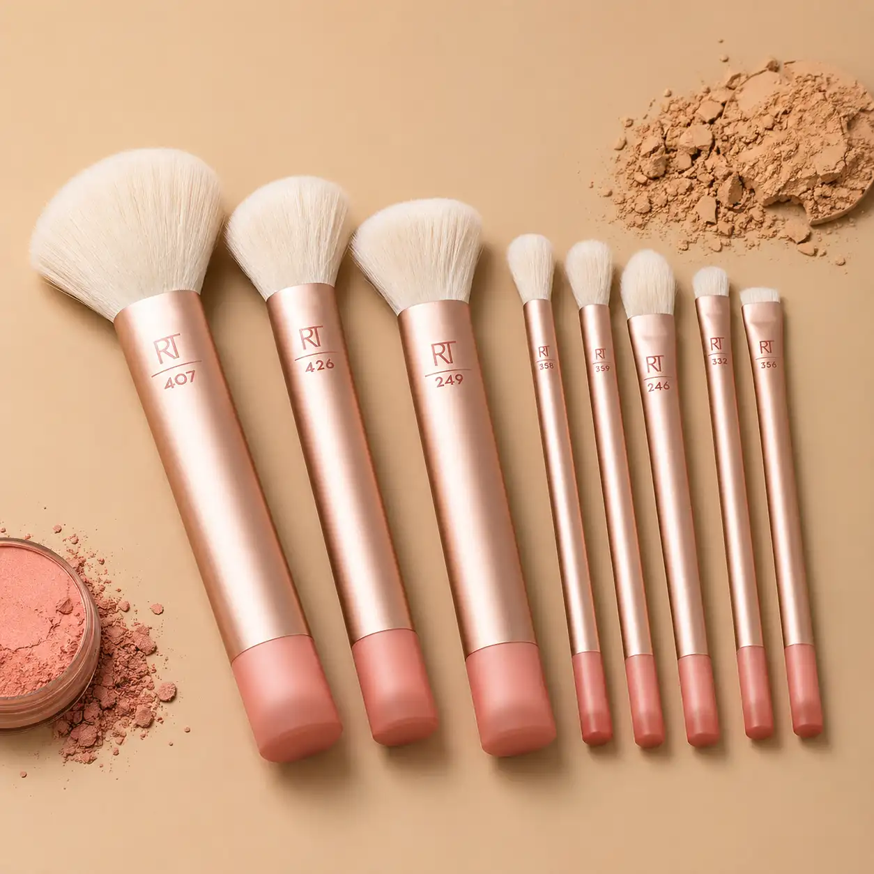 خرید و قیمت ست براش Real Techniques 8pc+bag