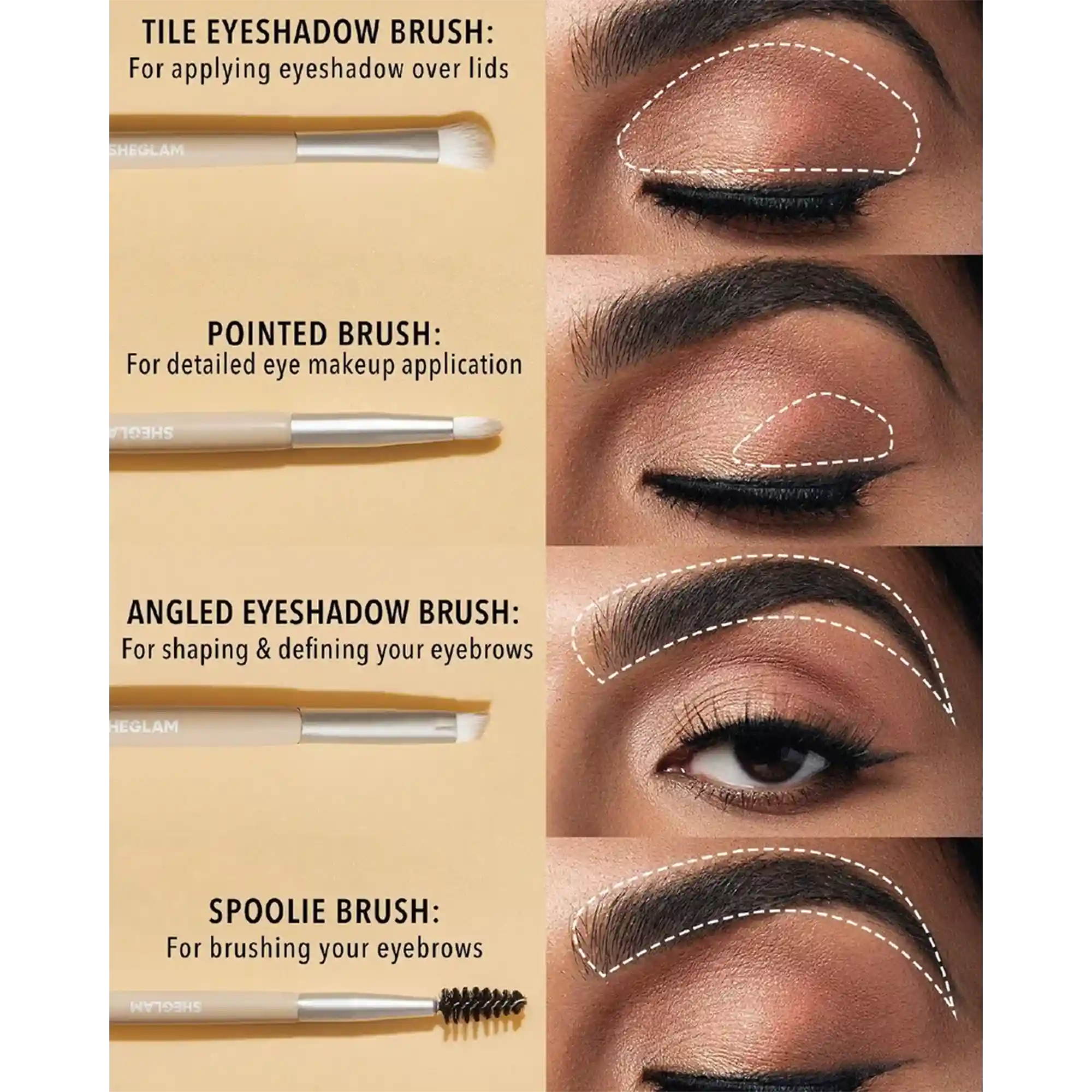 خرید و قیمت كيف براش چشم شيگلم Sheglam Glam 101 Eye Essentials Brush Set