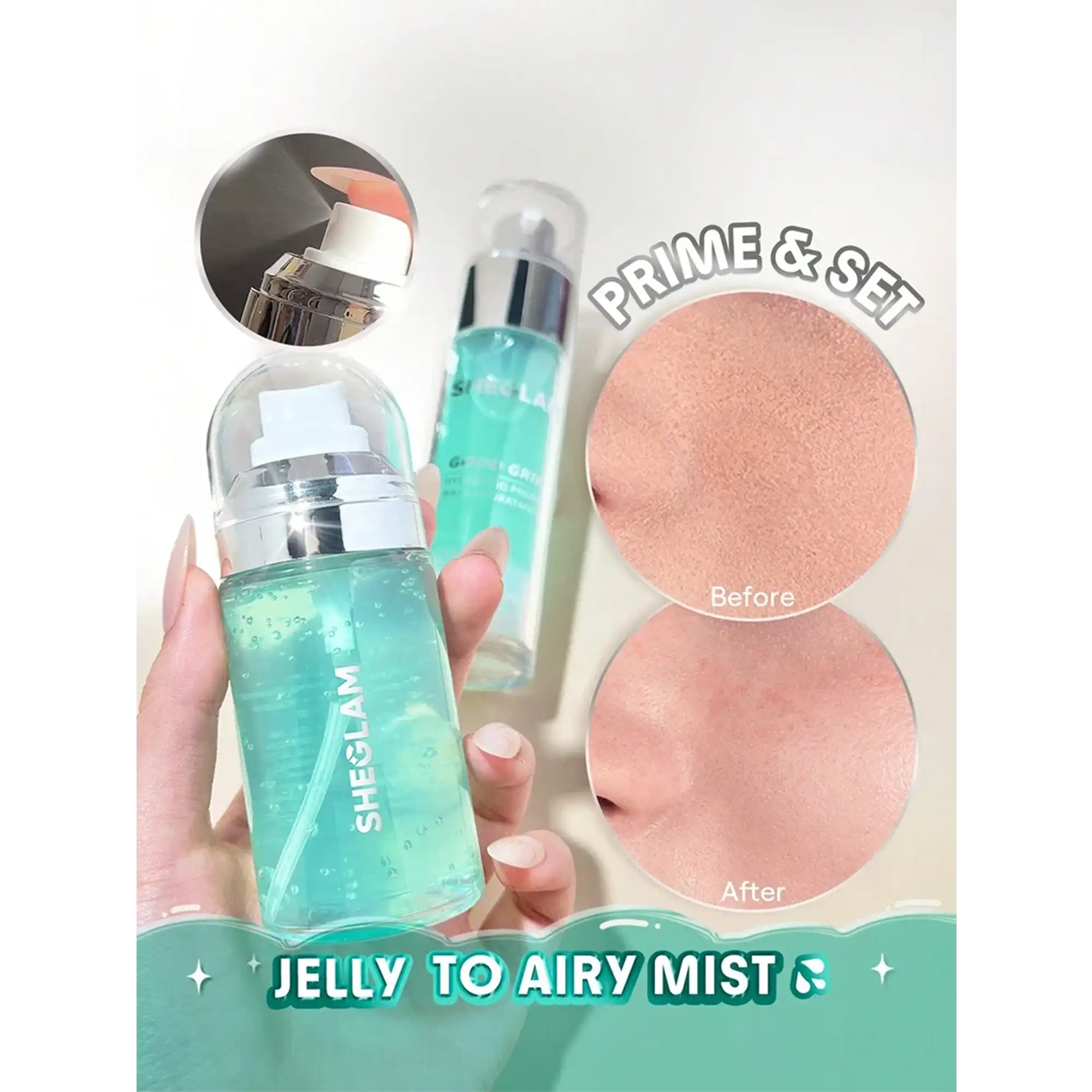 خرید و قیمت اسپری پرايمر شيگلم Sheglam Good Grip Hydrating Primer Green 55ml