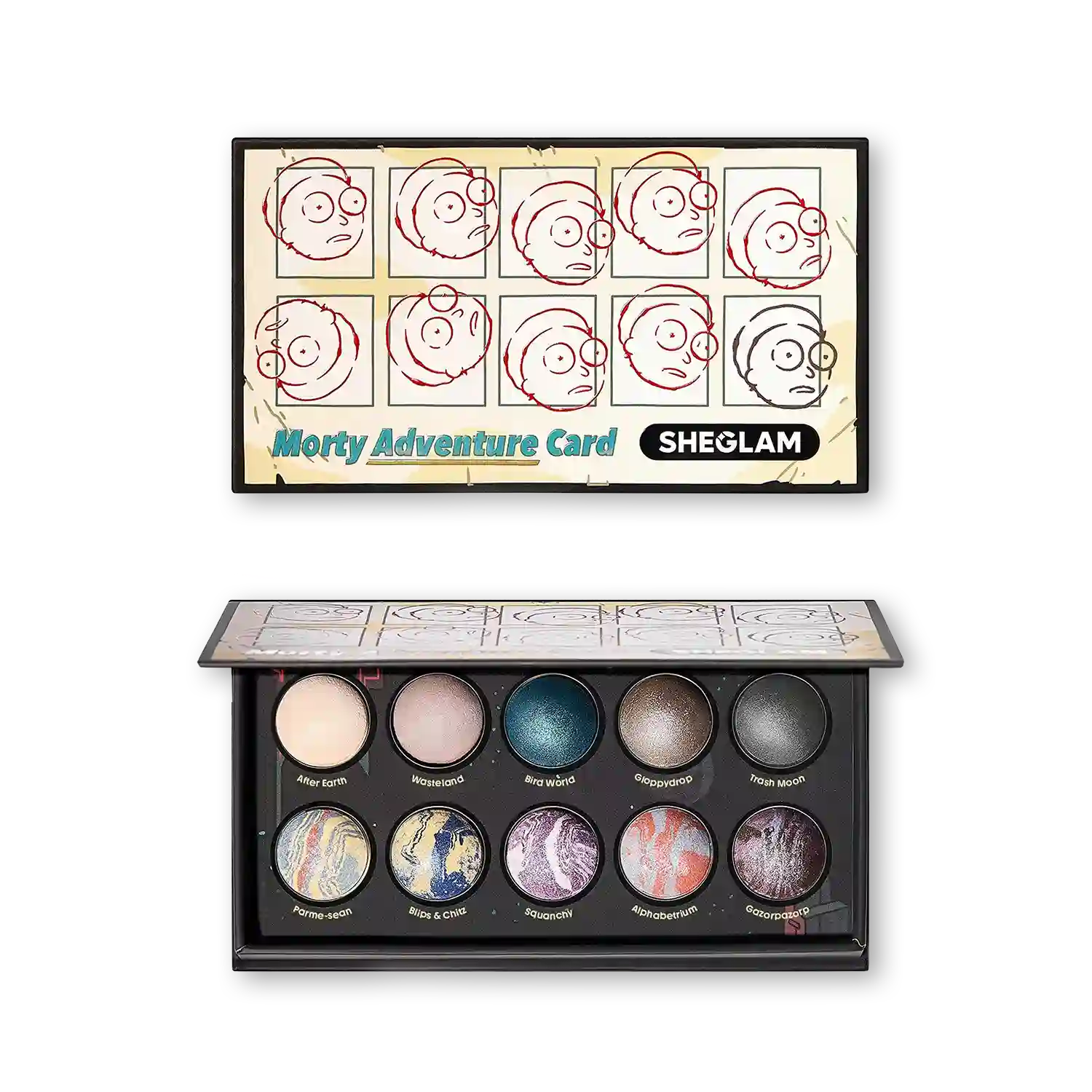 خرید و قیمت پالت سايه 10 رنگ  Sheglam Rick & Morty Palette