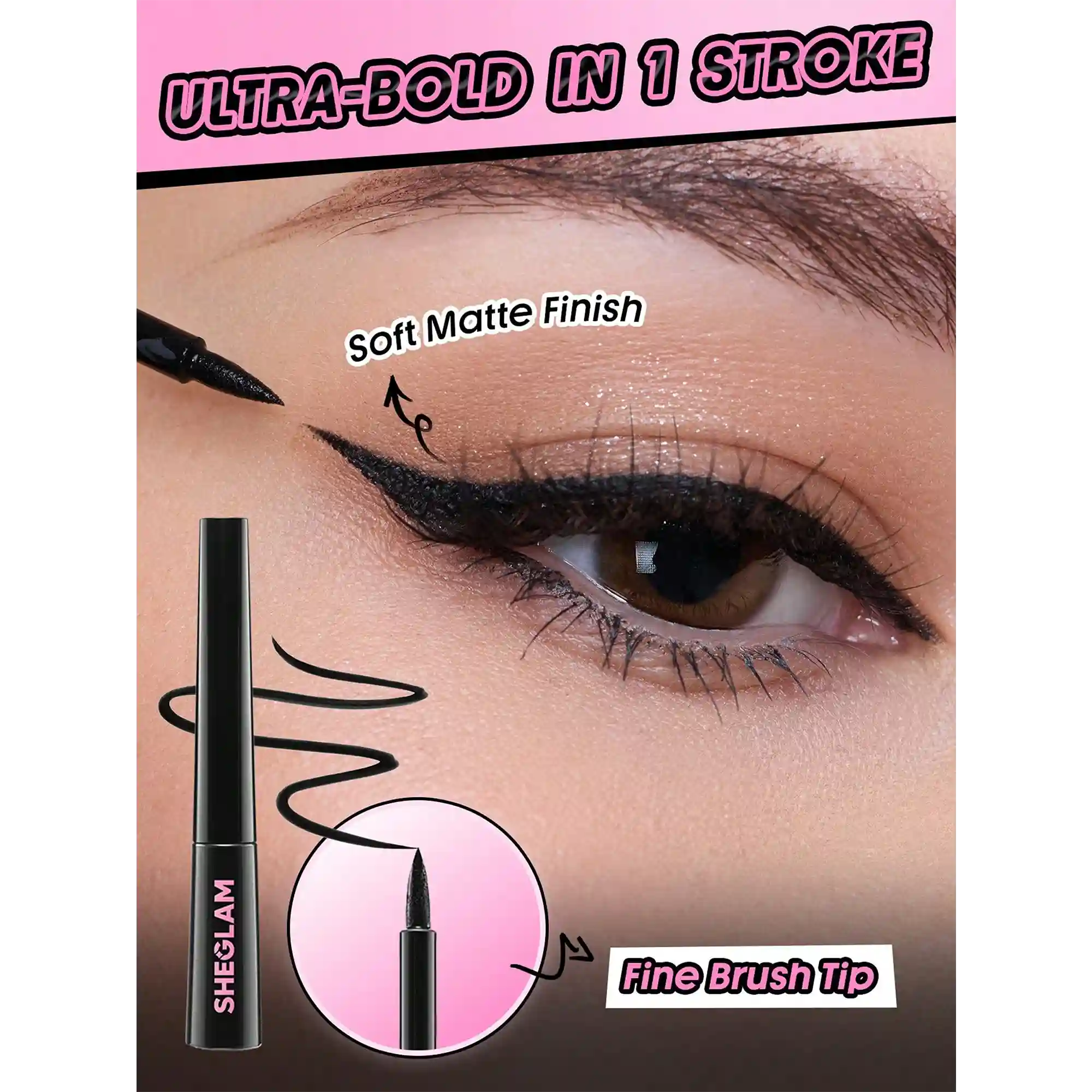 خرید و قیمت خط چشم مايع مات كوزه ای شيگلم Sheglam Stay Inked Liquid Eyeliner