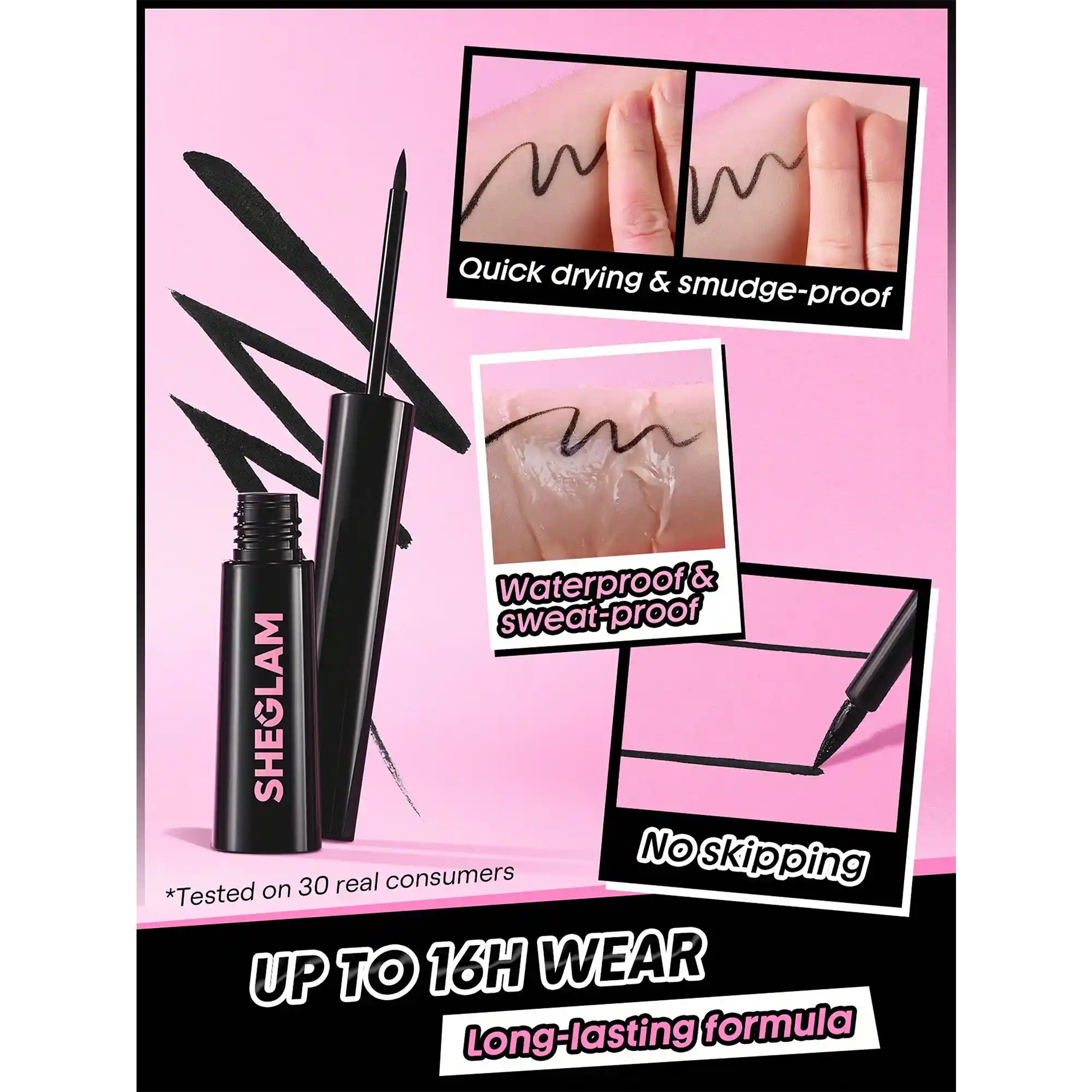 خرید و قیمت خط چشم مايع مات كوزه ای شيگلم Sheglam Stay Inked Liquid Eyeliner