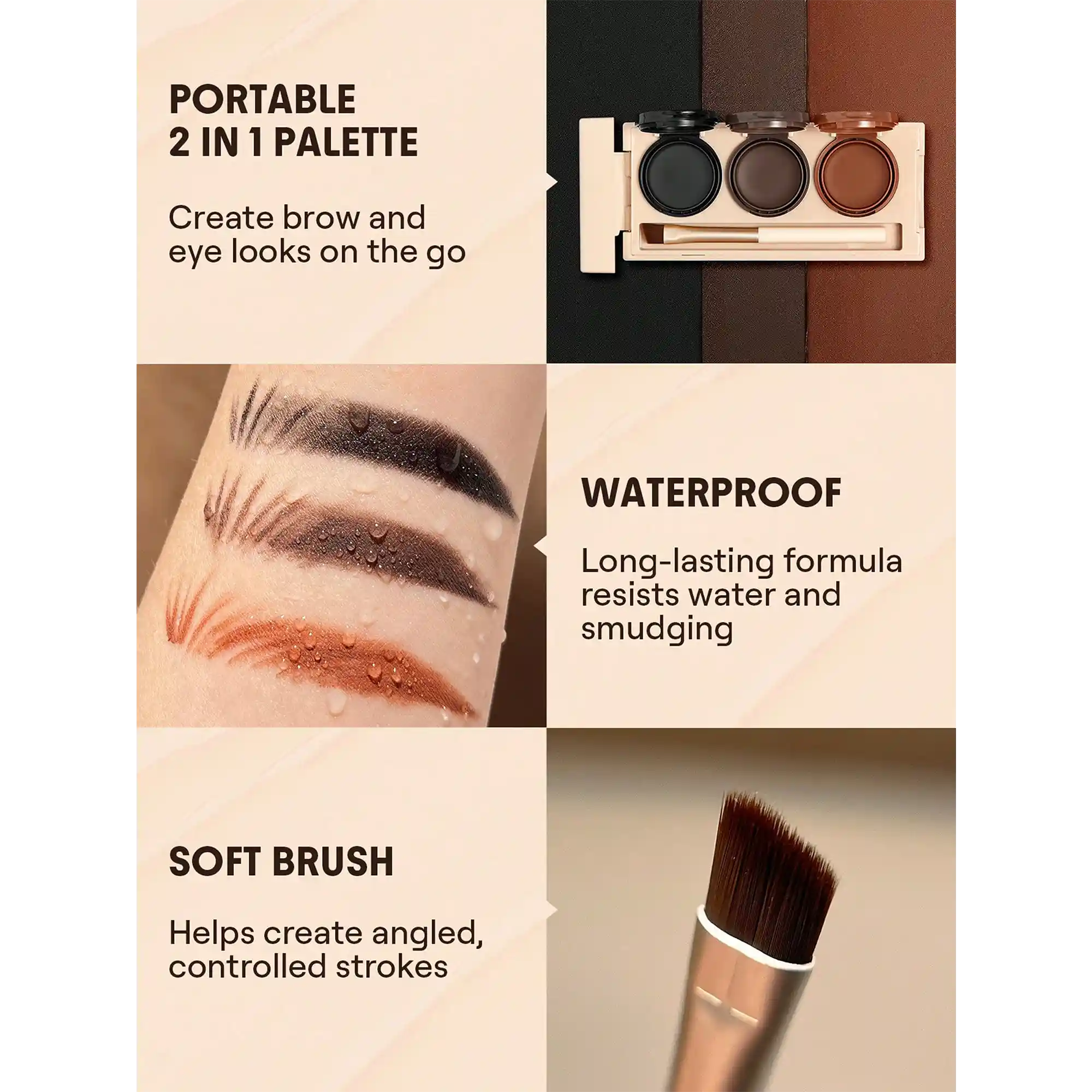 خرید و قیمت خط چشم و ابرو پالتی شيگلم Sheglam Streamline Brow & Eyeliner Gel