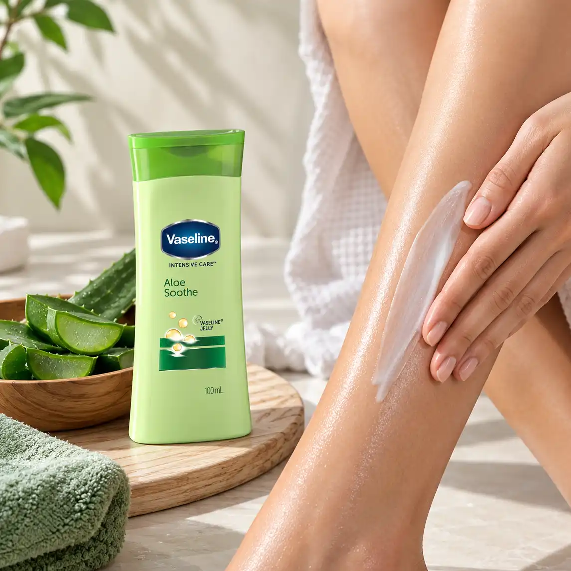 خرید و قیمت لوسيون آبرسان وازلين Vaseline Aloe Soothe Lotion 100ml